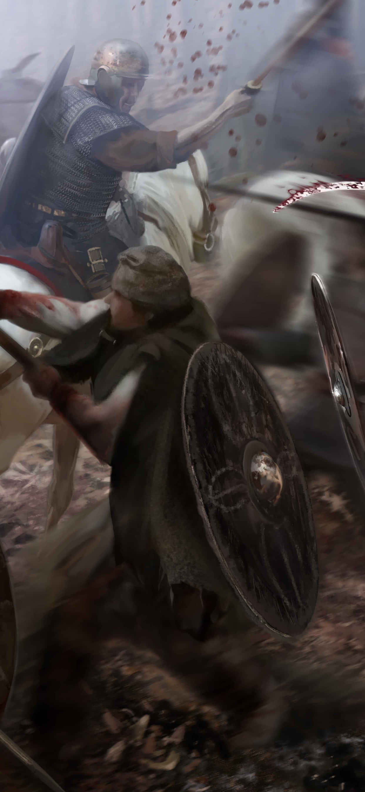 iPhone XS Max Total War Attila Дива Войн Фонова Илюстрация Тапет