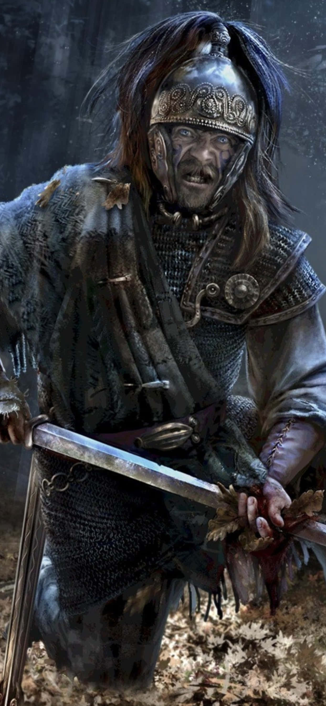 iPhone XS Max Total War Attila келтски воин фон Тапет