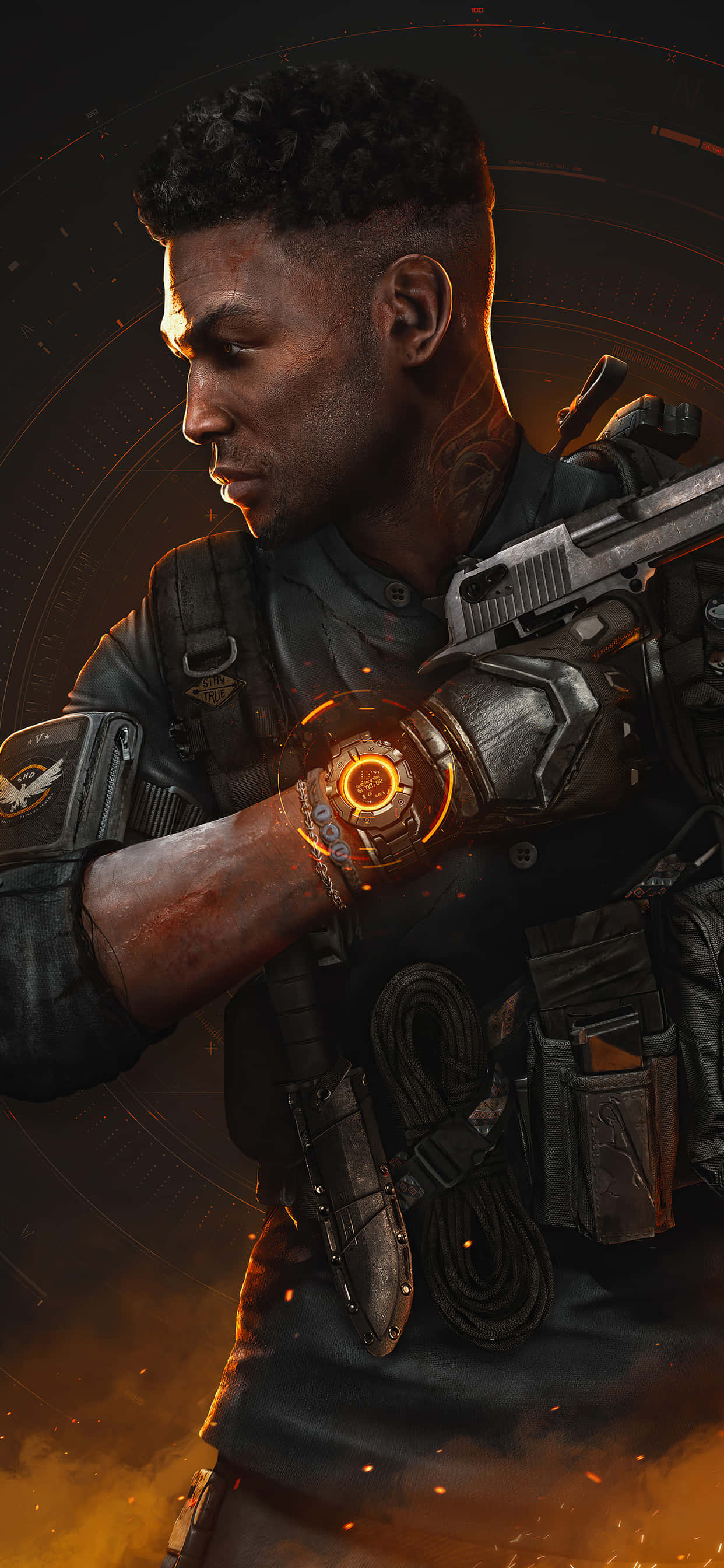 iPhone XS Max във видеоиграта The Division Тапет
