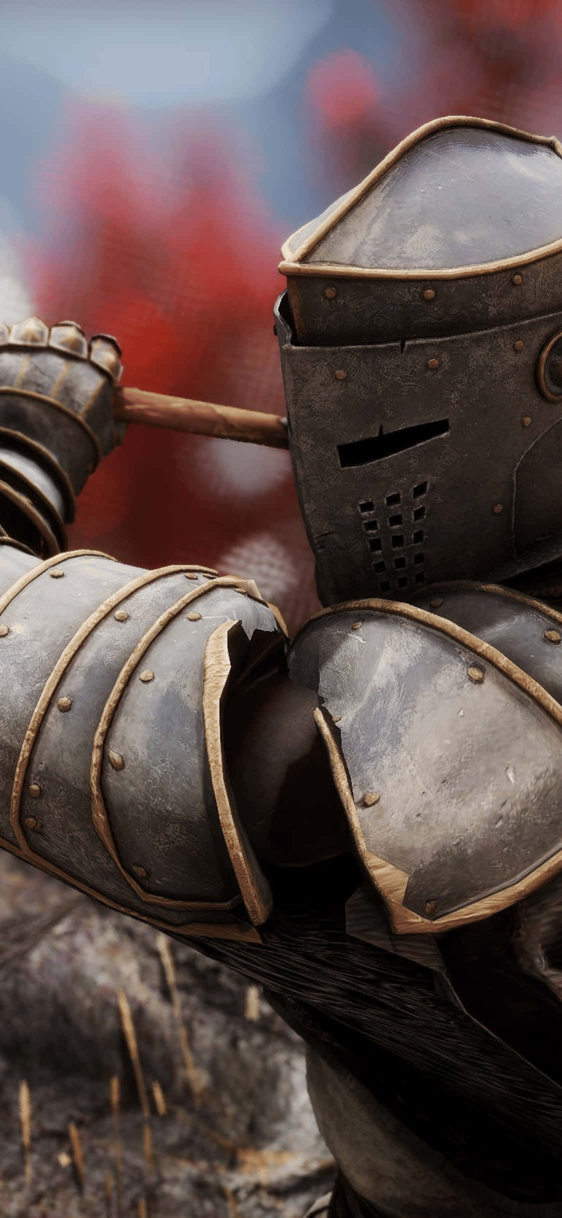 iPhone Xs Mordhau Воин Размазан Фон Тапет