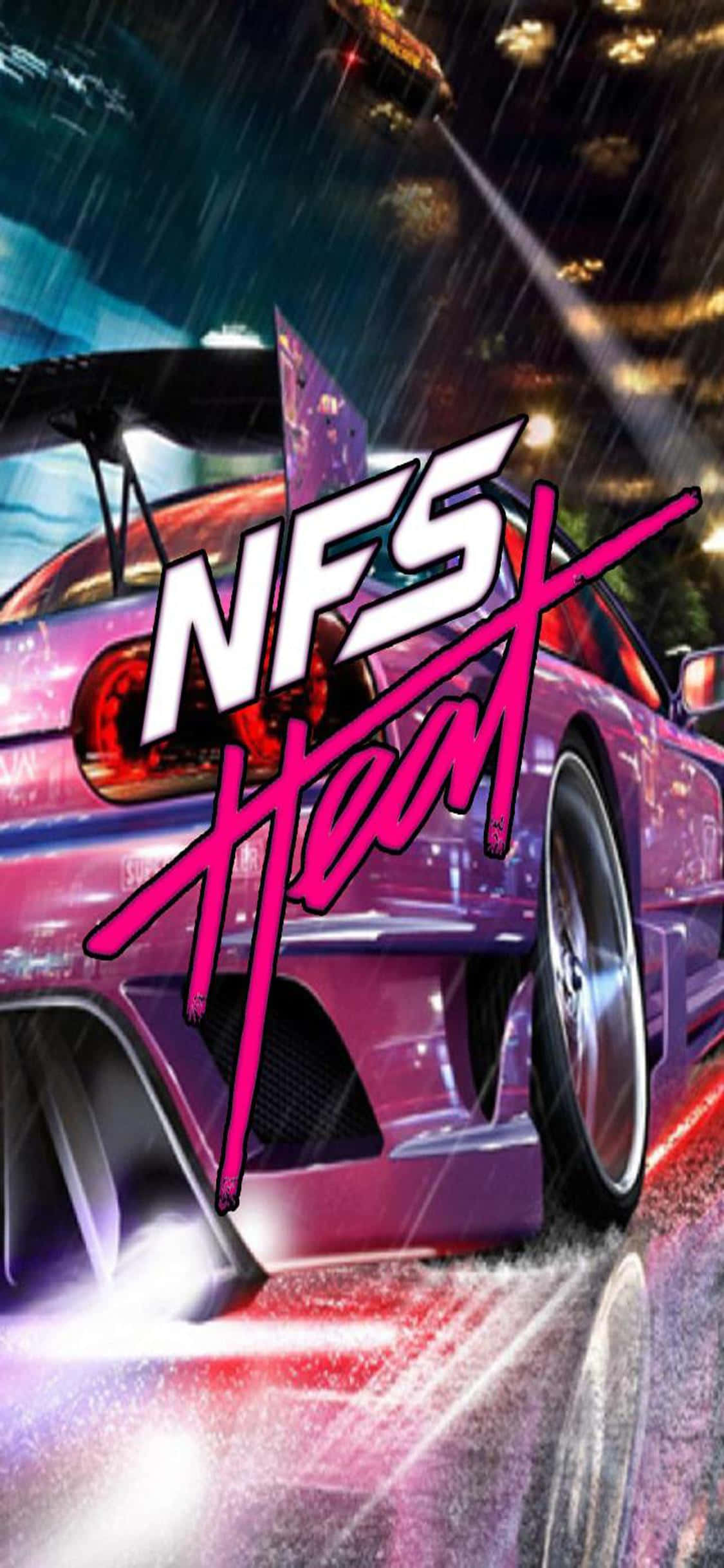 Освободи пълната си скорост с новия iPhone Xs Need For Speed Heat. Тапет