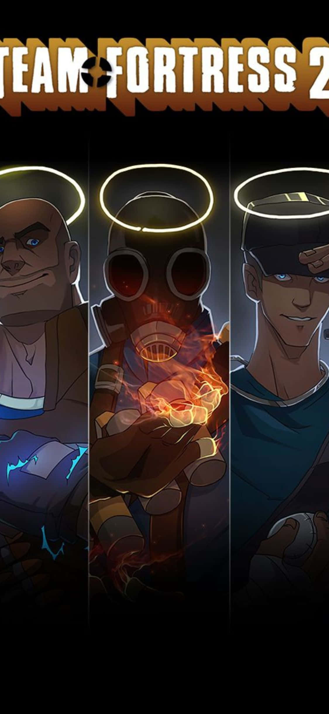 iPhone XS Team Fortress 2 герои монтаж фон фенарт Тапет