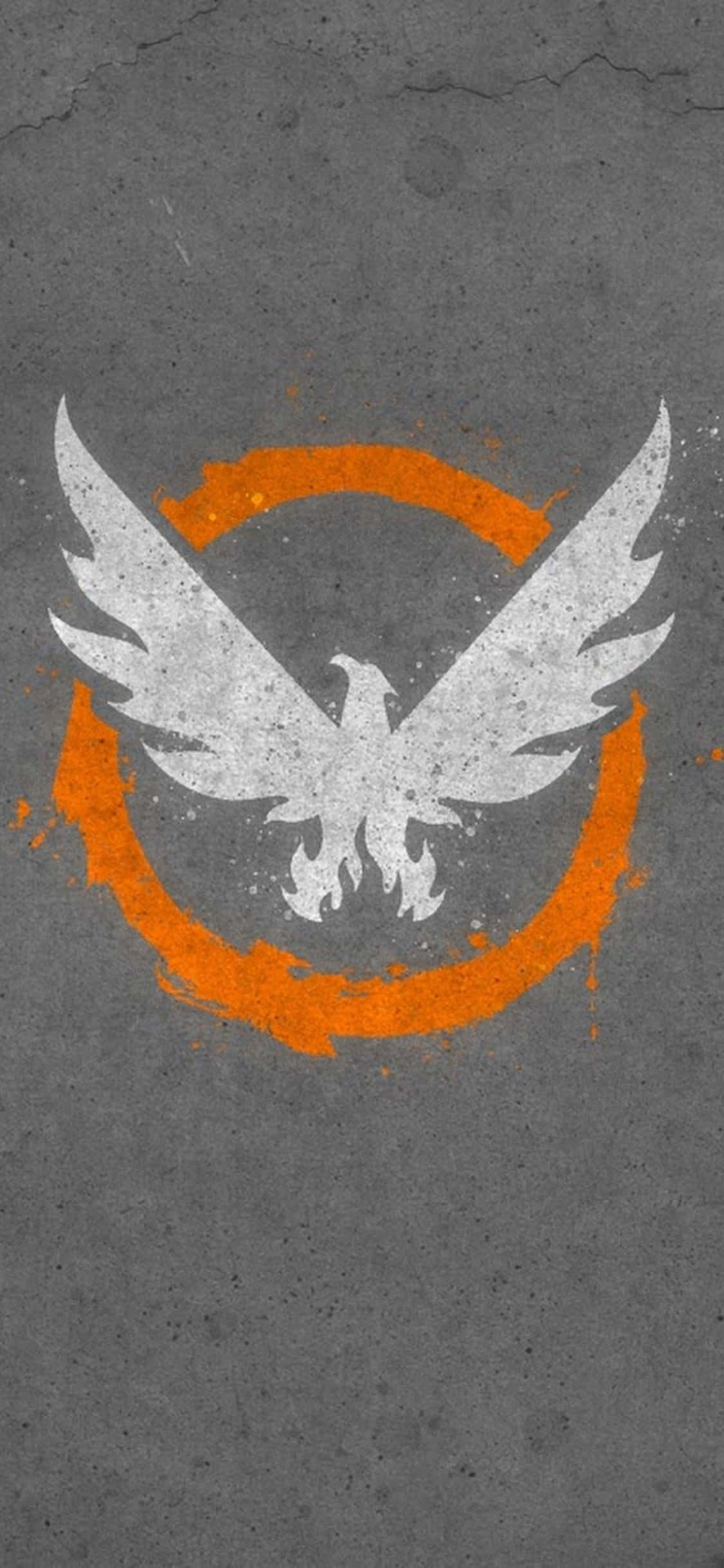 iPhone Xs The Division фон с бяло лого на феникс Тапет
