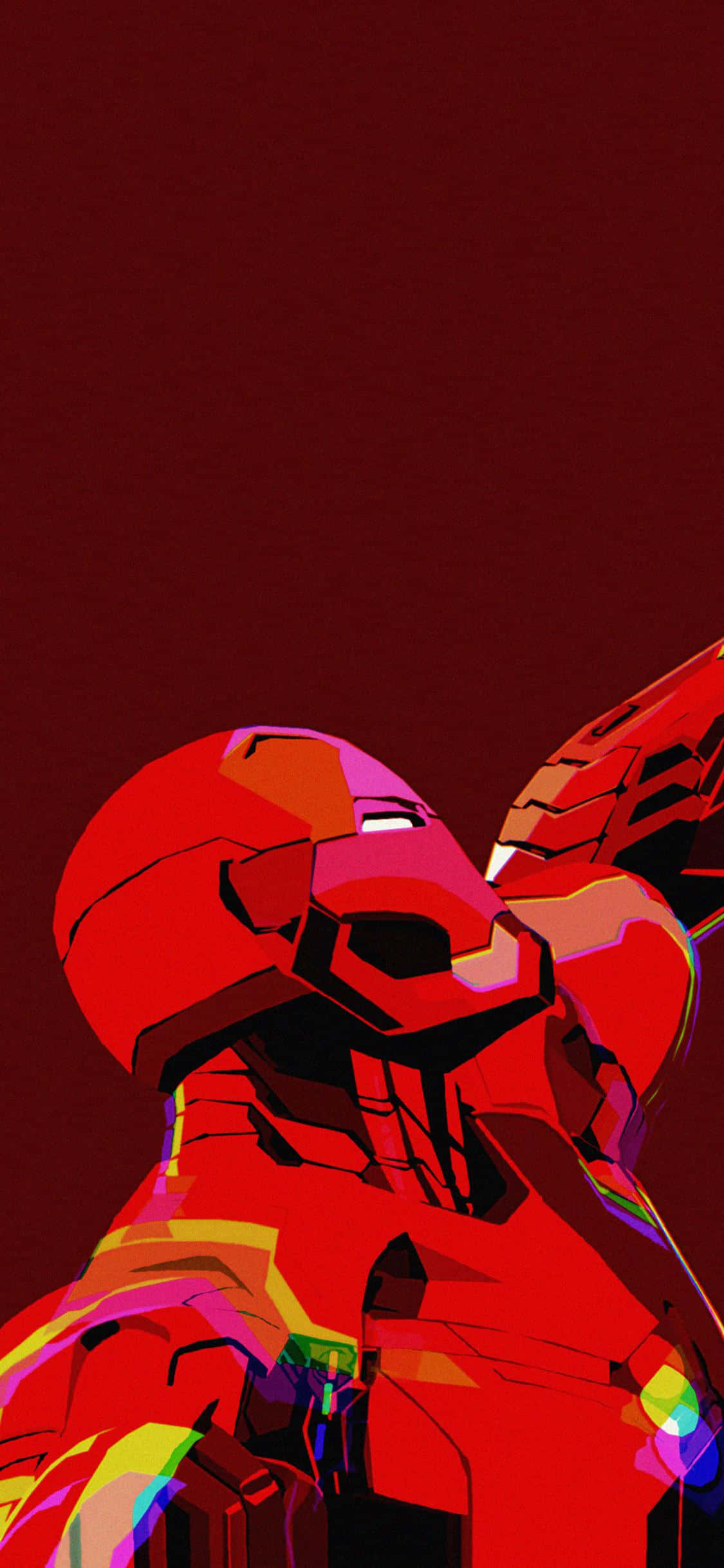 Iron Man Glitch Edit iPhone X Тапет