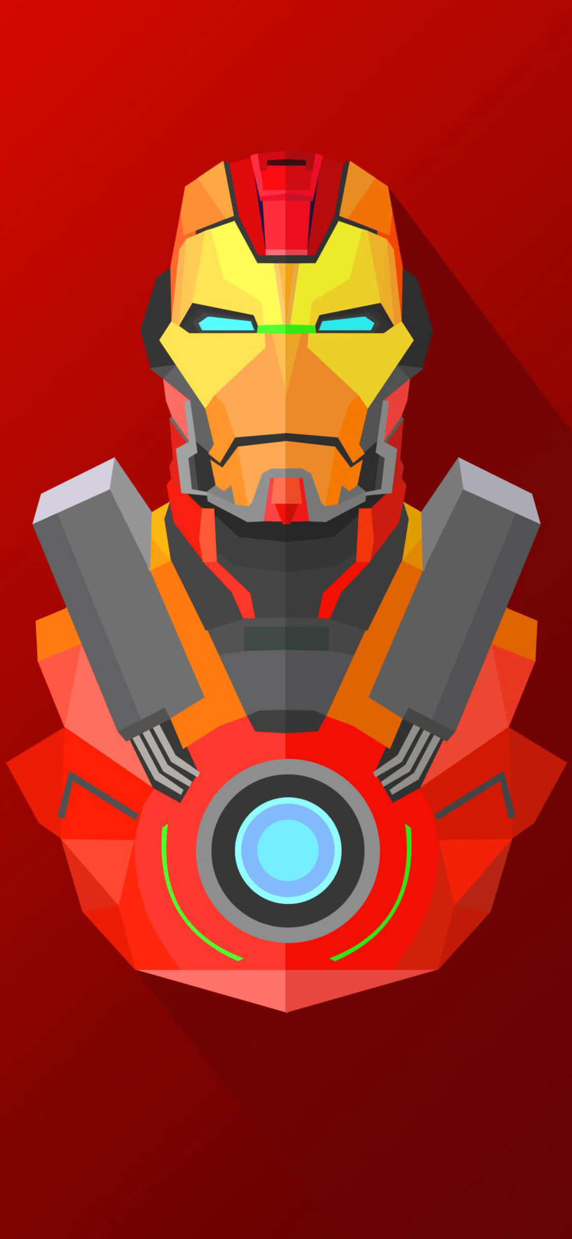Готин червено-оранжев Iron Man iPhone Тапет