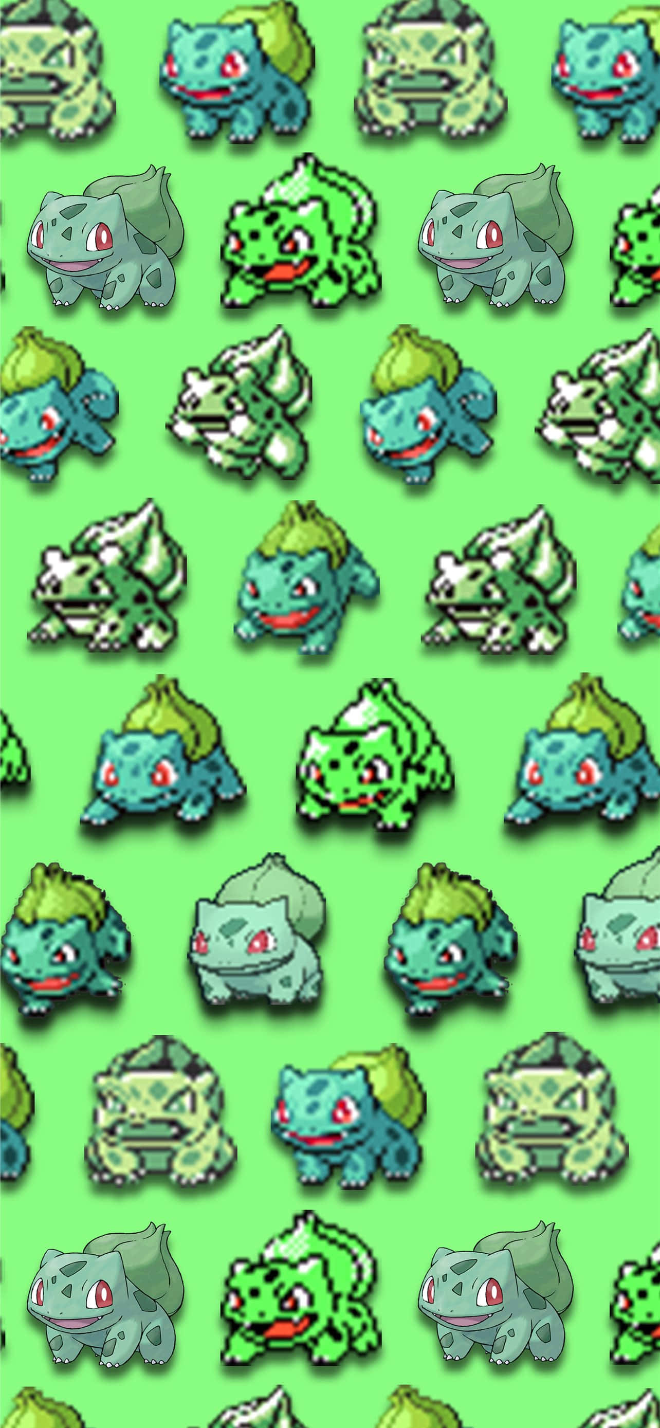 Ivysaur ярко зелен Тапет