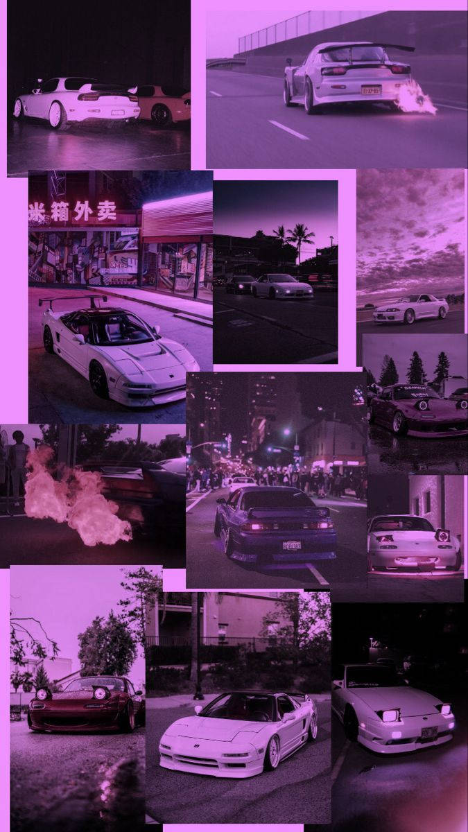 JDM естетична фотоколаж Тапет