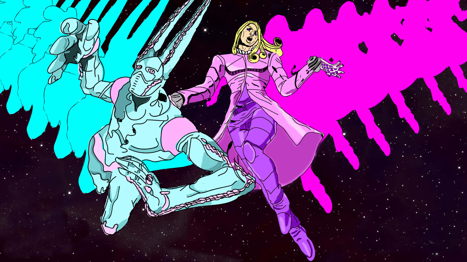 JoJos Bizarre Adventure Manga Funny Valentine и D4C Тапет