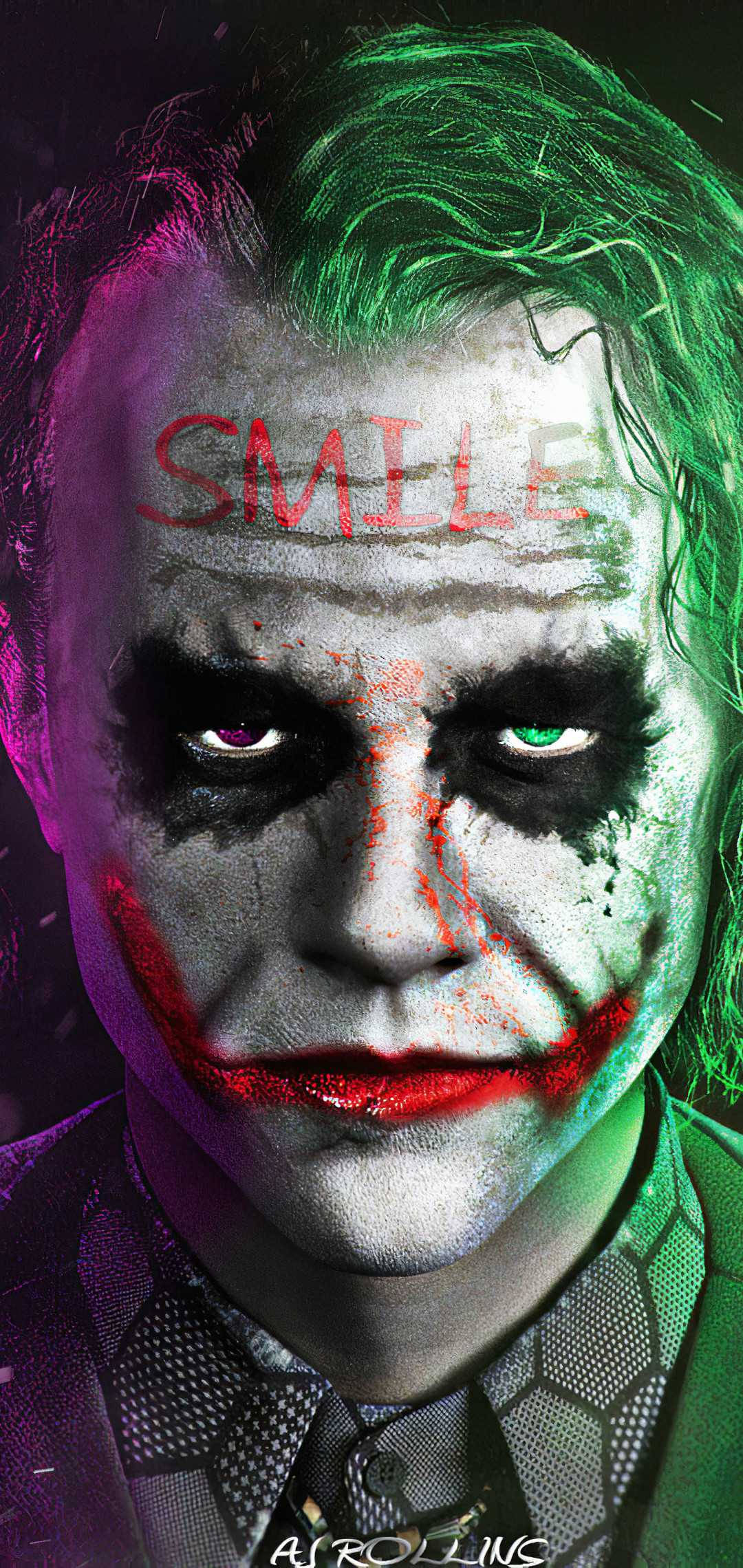 Joker Phone Face Closeup Тапет