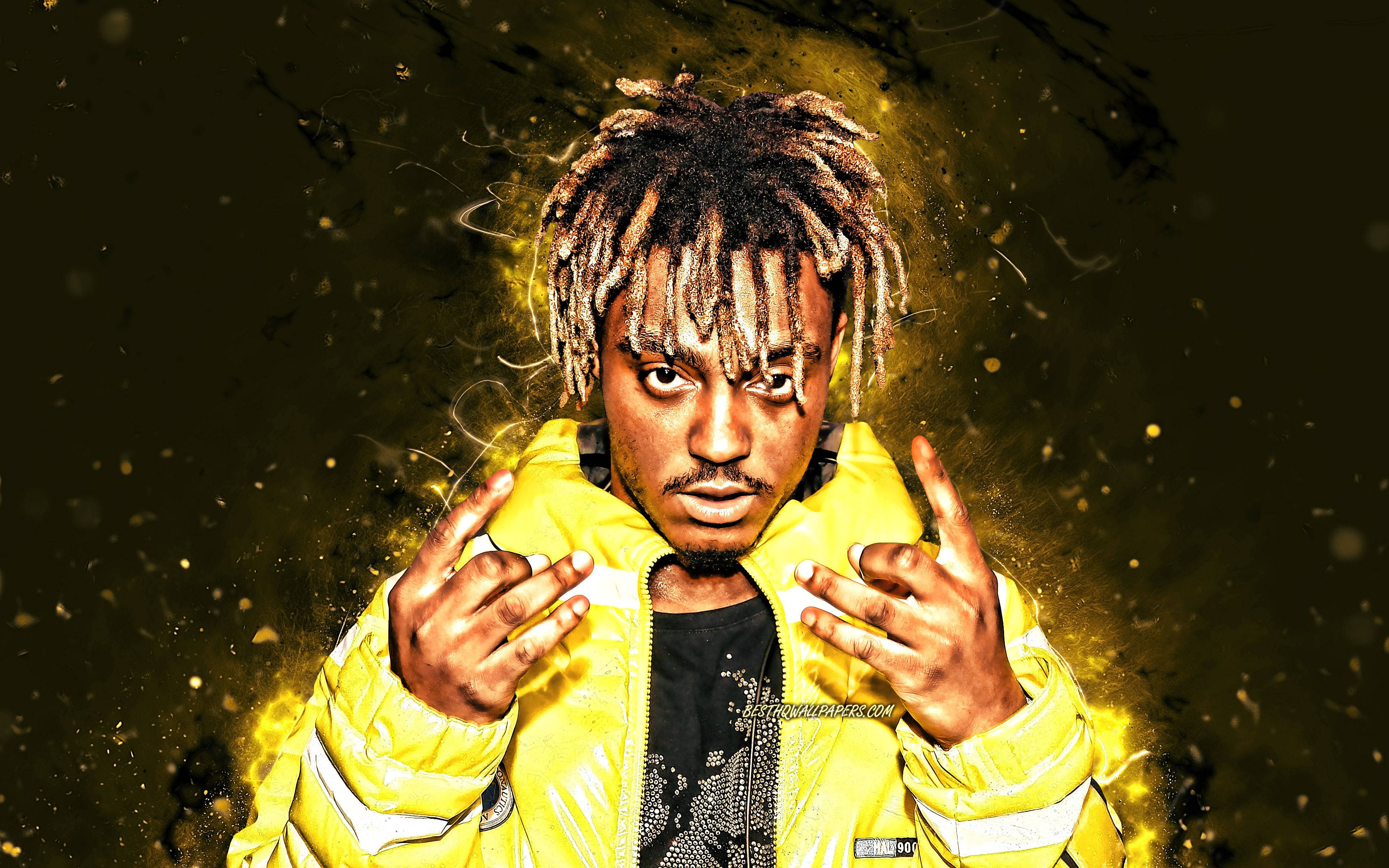 Juice Wrld Жълт Фен Едит 4K Тапет