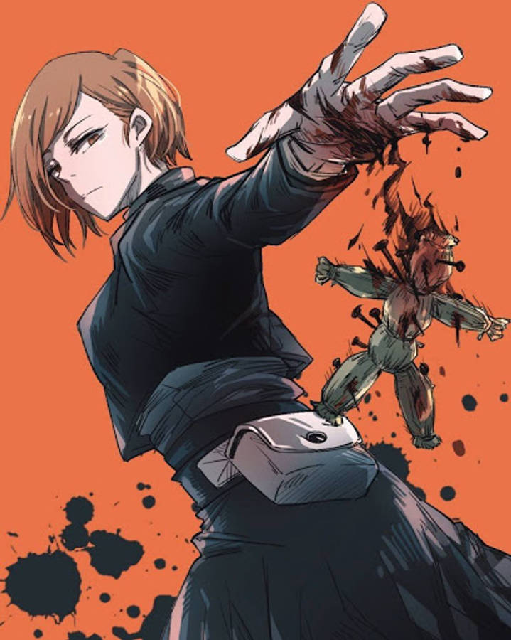 Сламеният куклен герой на Нобара Кугизаки в Jujutsu Kaisen Тапет