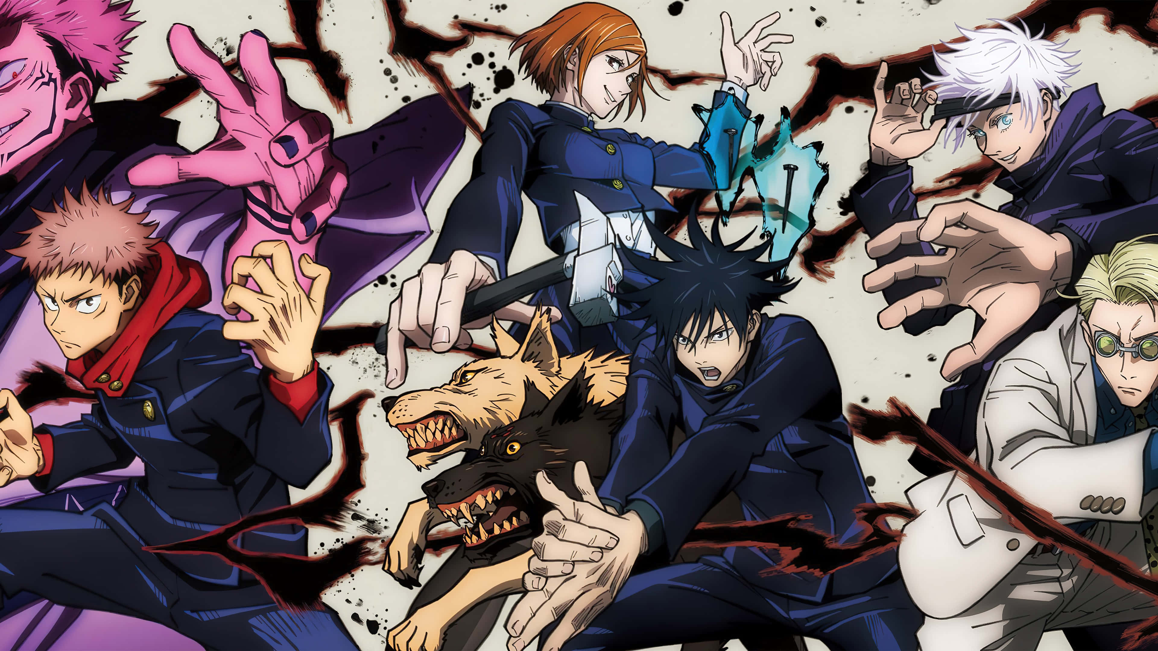 Готини аниме герои от Jujutsu Kaisen HD Тапет