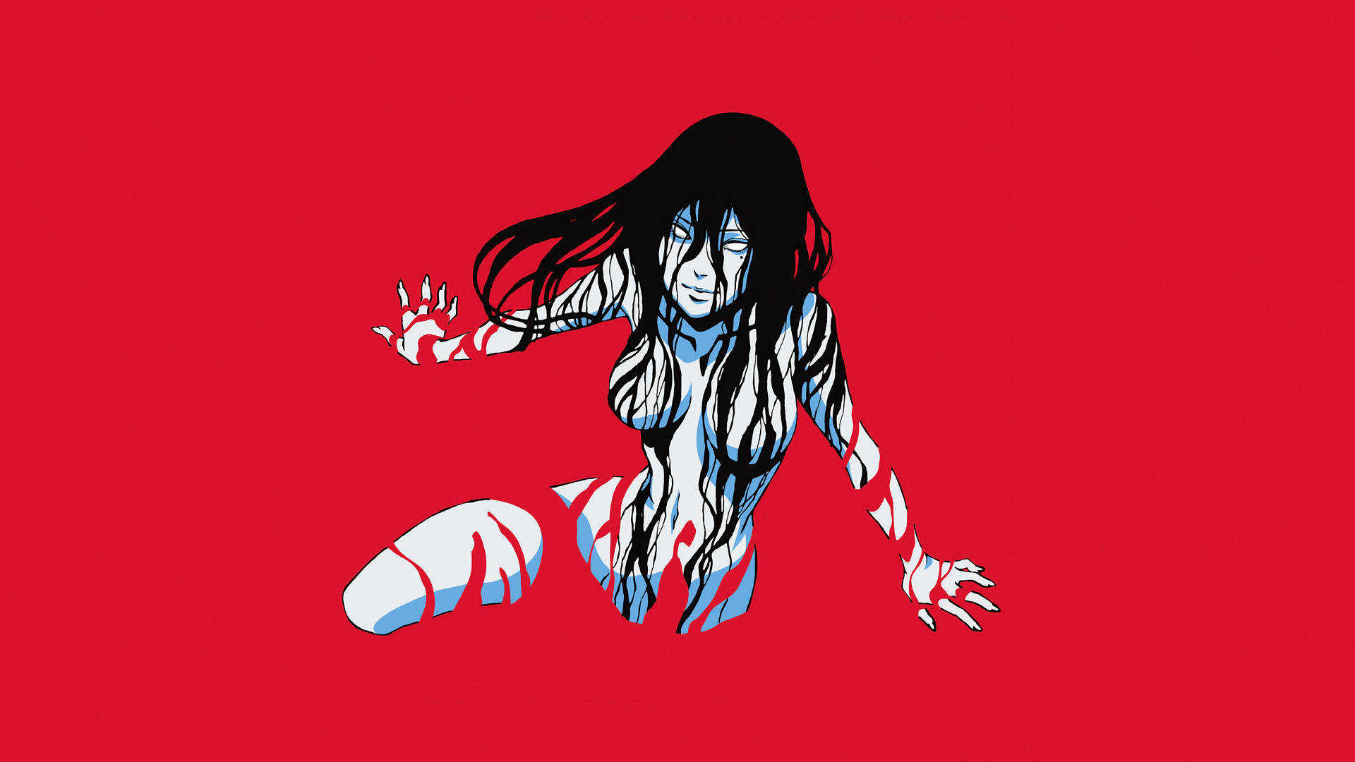 Junji Ito Басейн от кръв Тапет