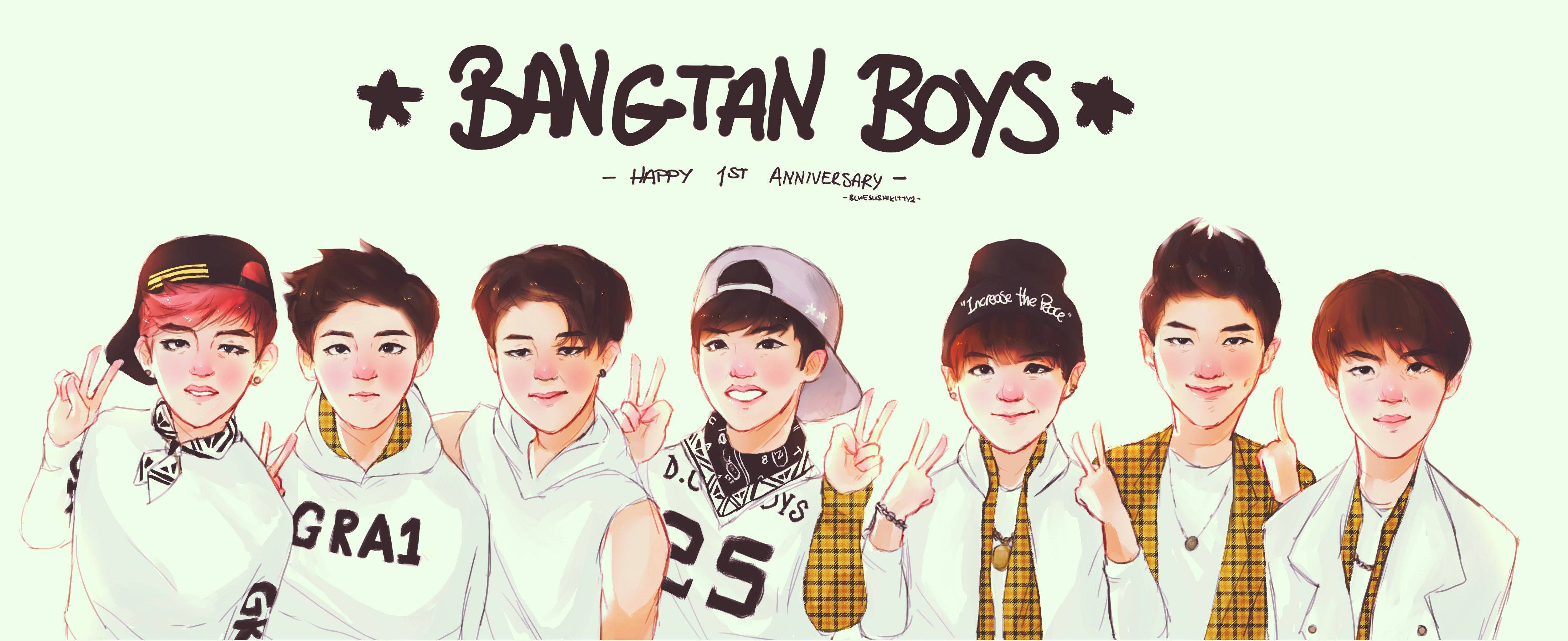 Любимата K-Pop идол група BTS Тапет