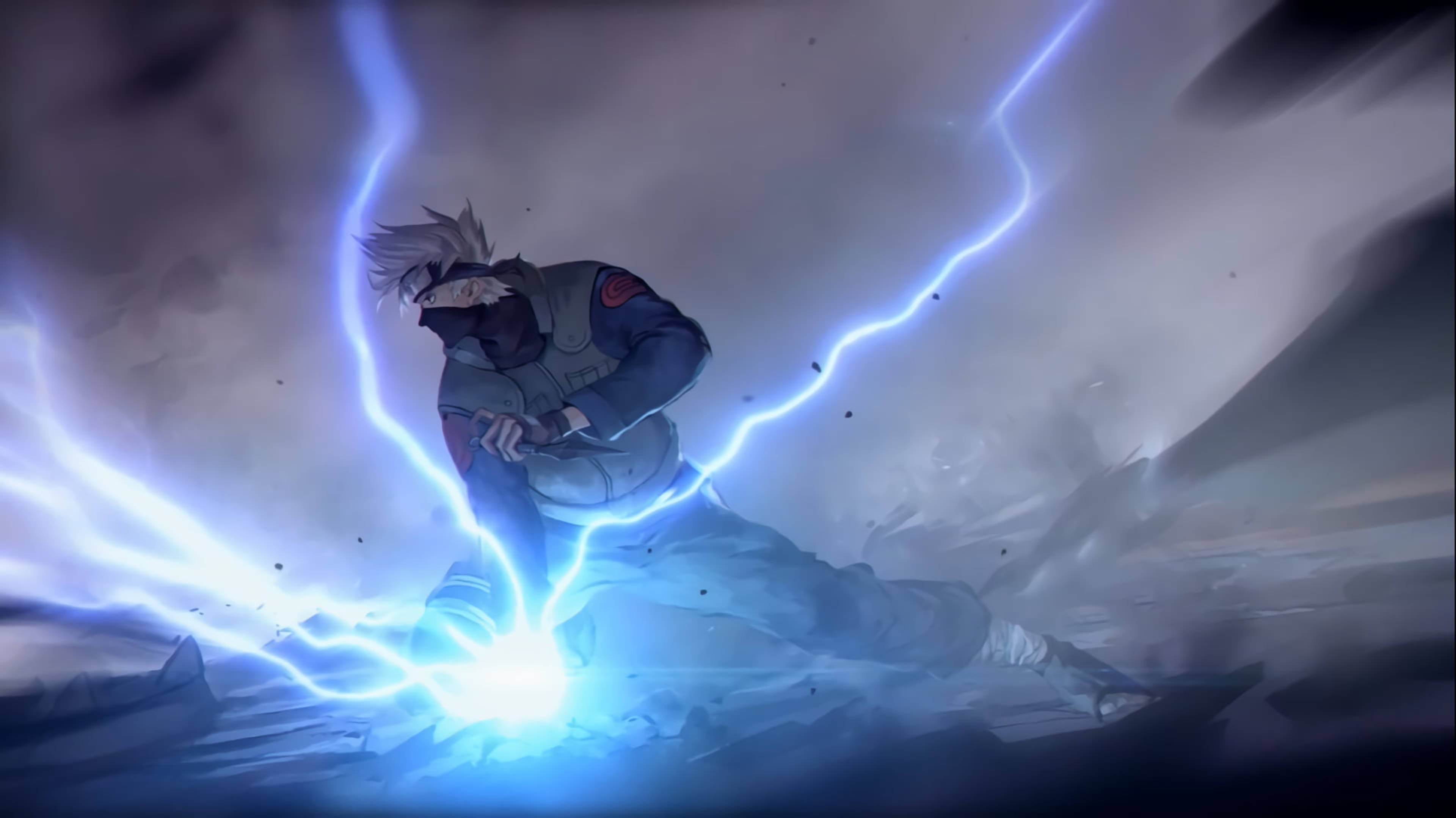 Kakashi 4K Техника Светкавичен Нож Тапет