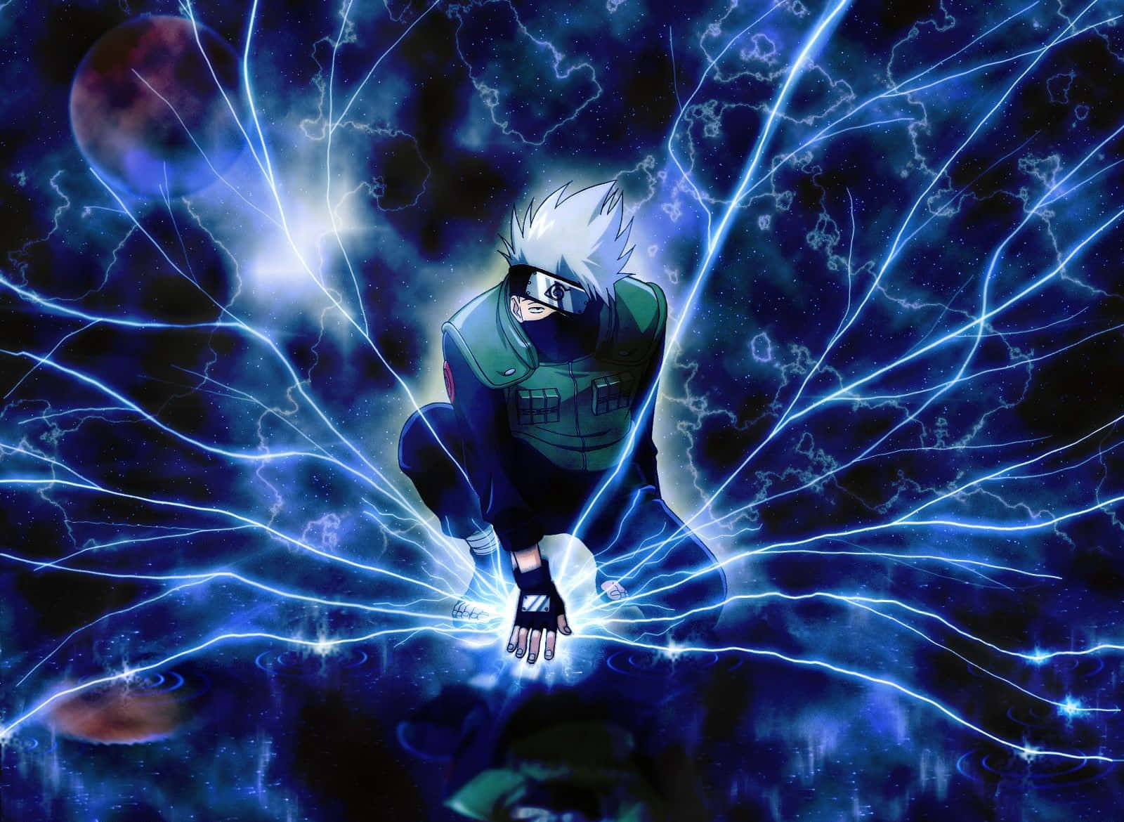 Kakashi Hatake Naruto Neon Светкавица Тапет