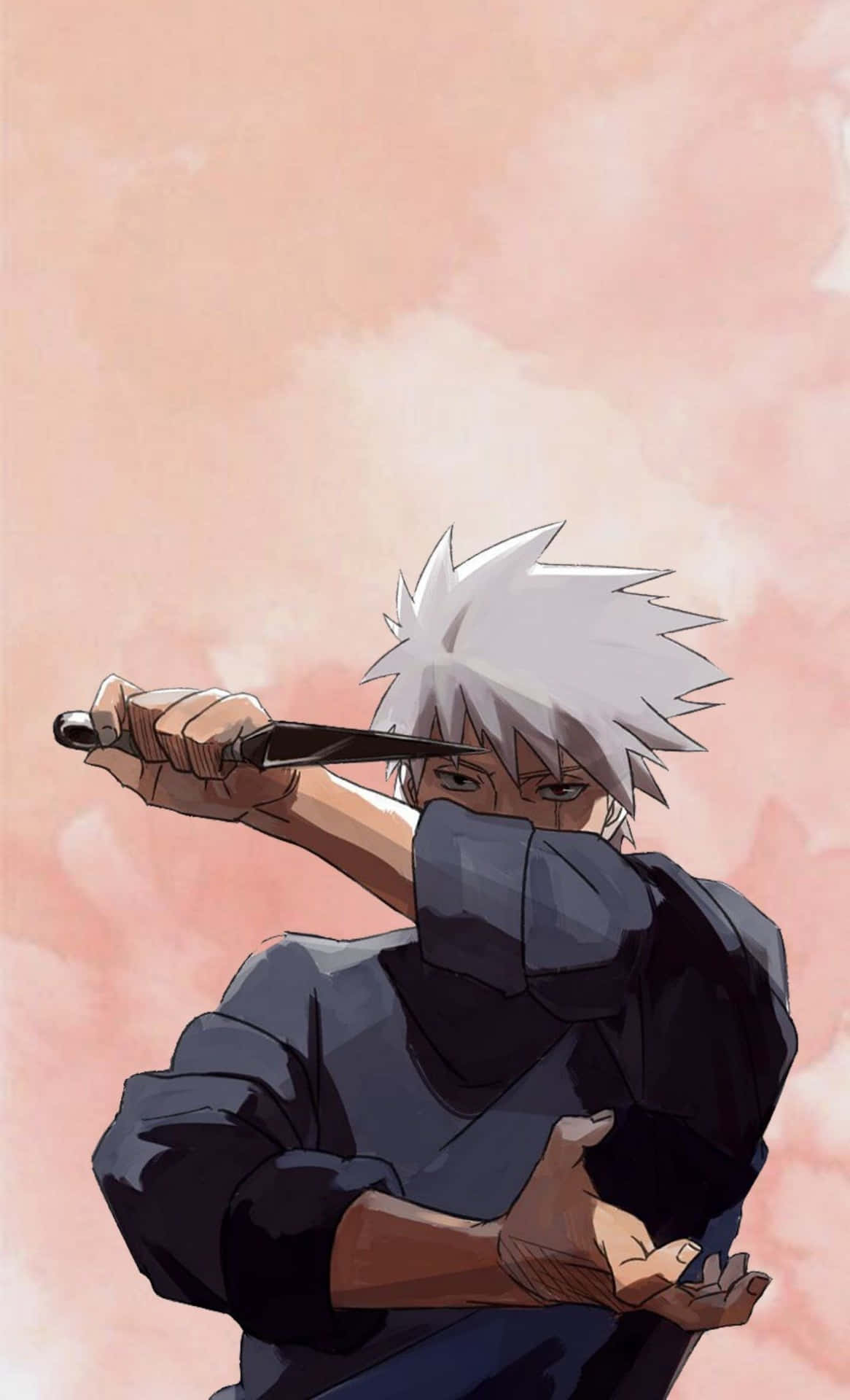 Мил Kakashi с нож Kunai Тапет