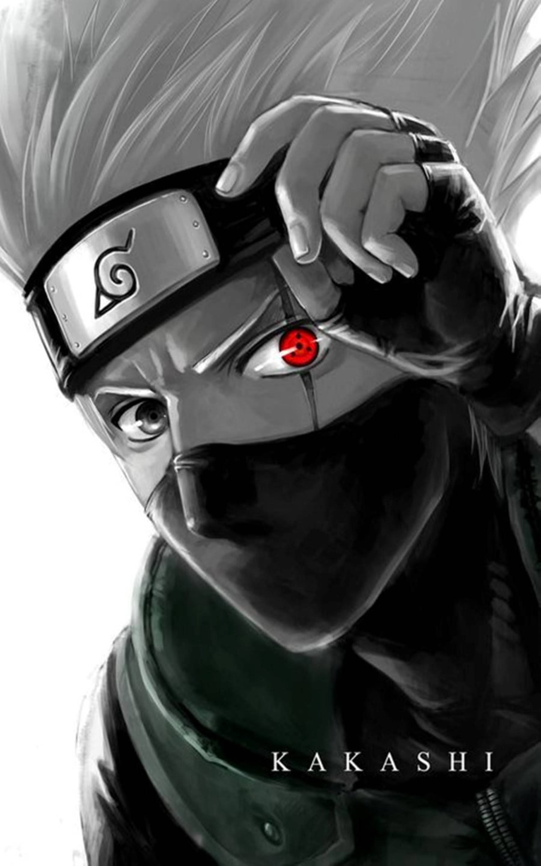 Готичен Kakashi Червено Око Тапет