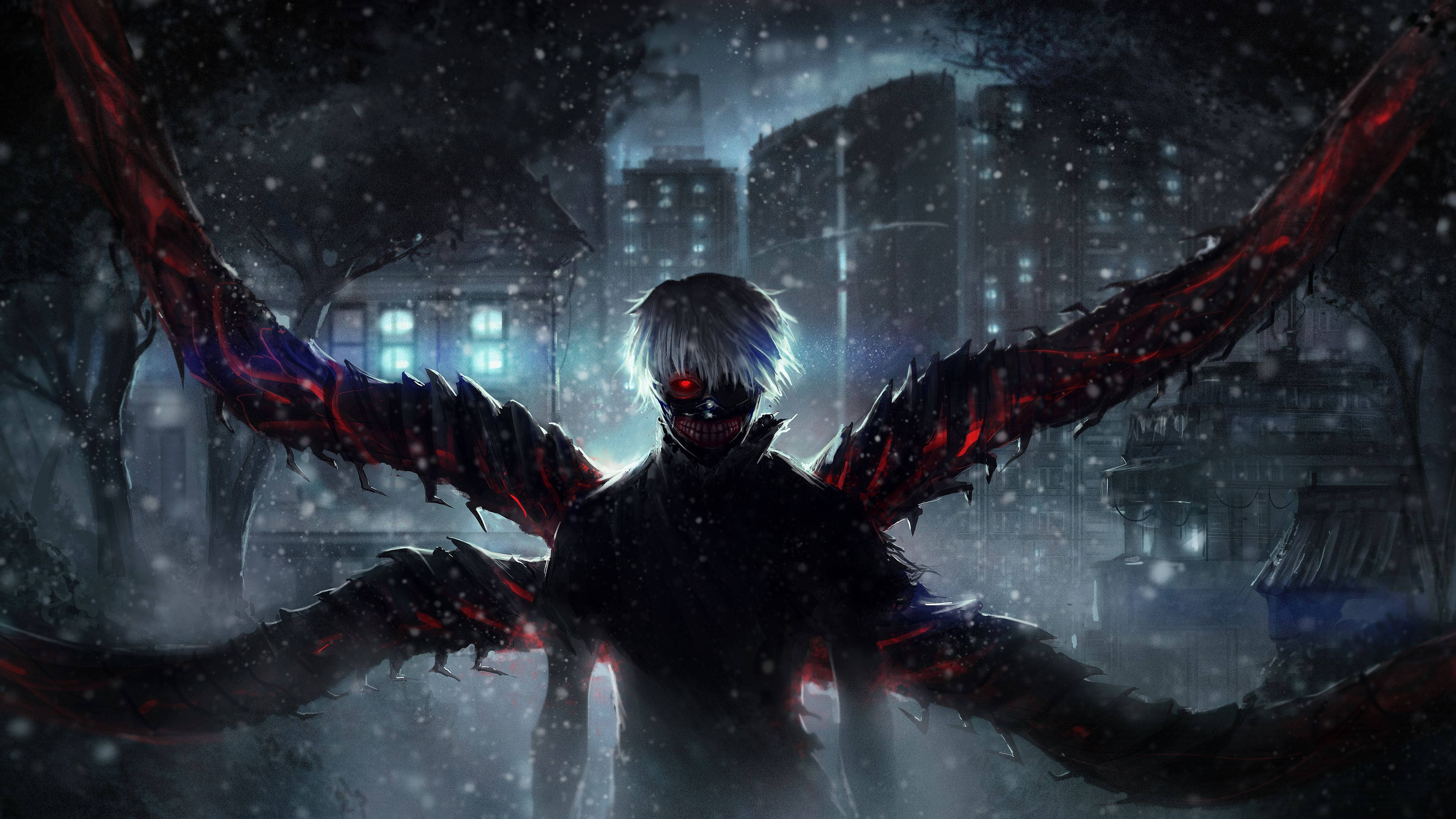 Kaneki тъмен аниме естетика за десктоп Тапет