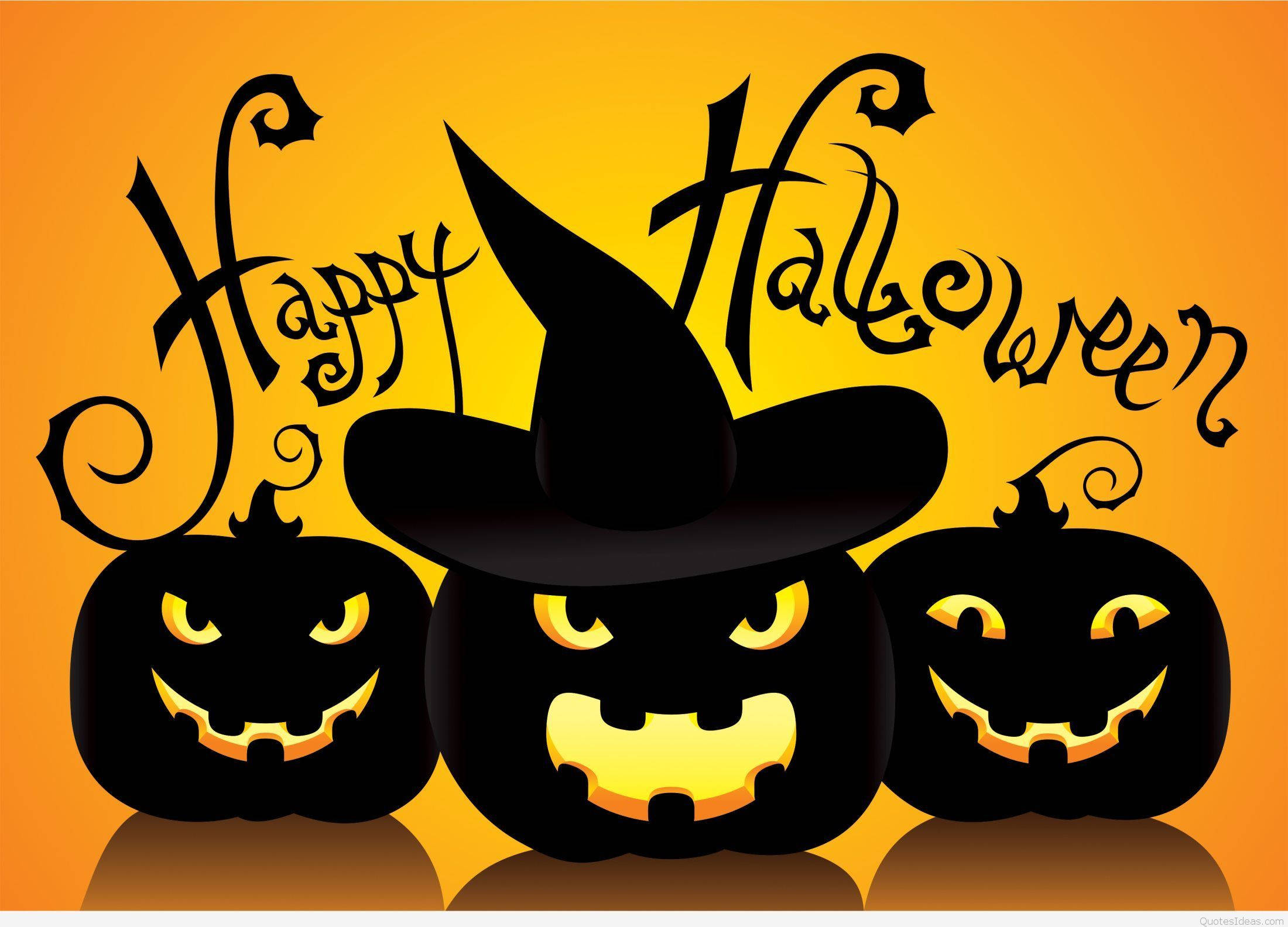 Kawaii Halloween Страшни тикви Тапет