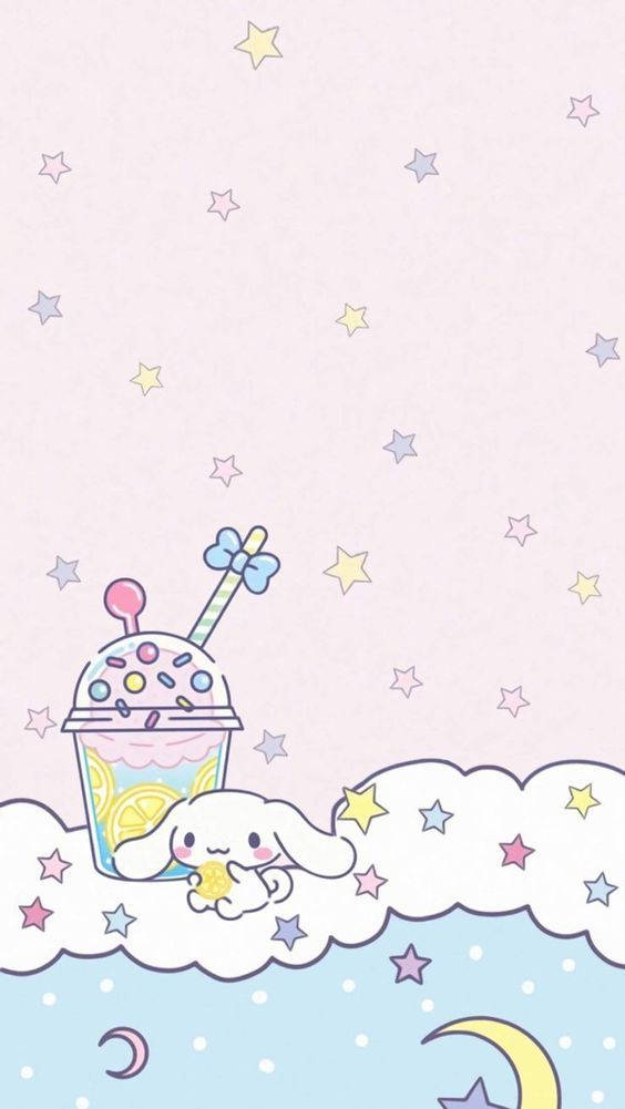 Kawaii HD Cinnamoroll и звезди Тапет