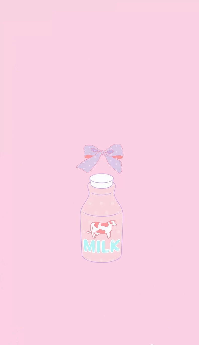 Kawaii HD млечна бутилка Тапет