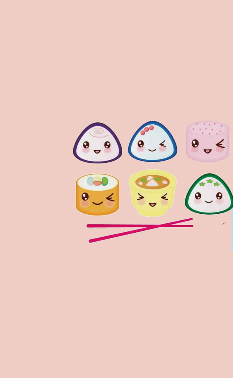 Kawaii HD суши Тапет