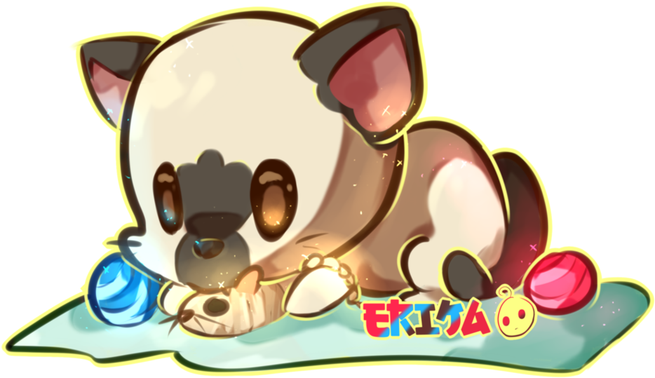 Kawaii_ Котка_ Сиграе_ с_ Прежди.PNG Тапет