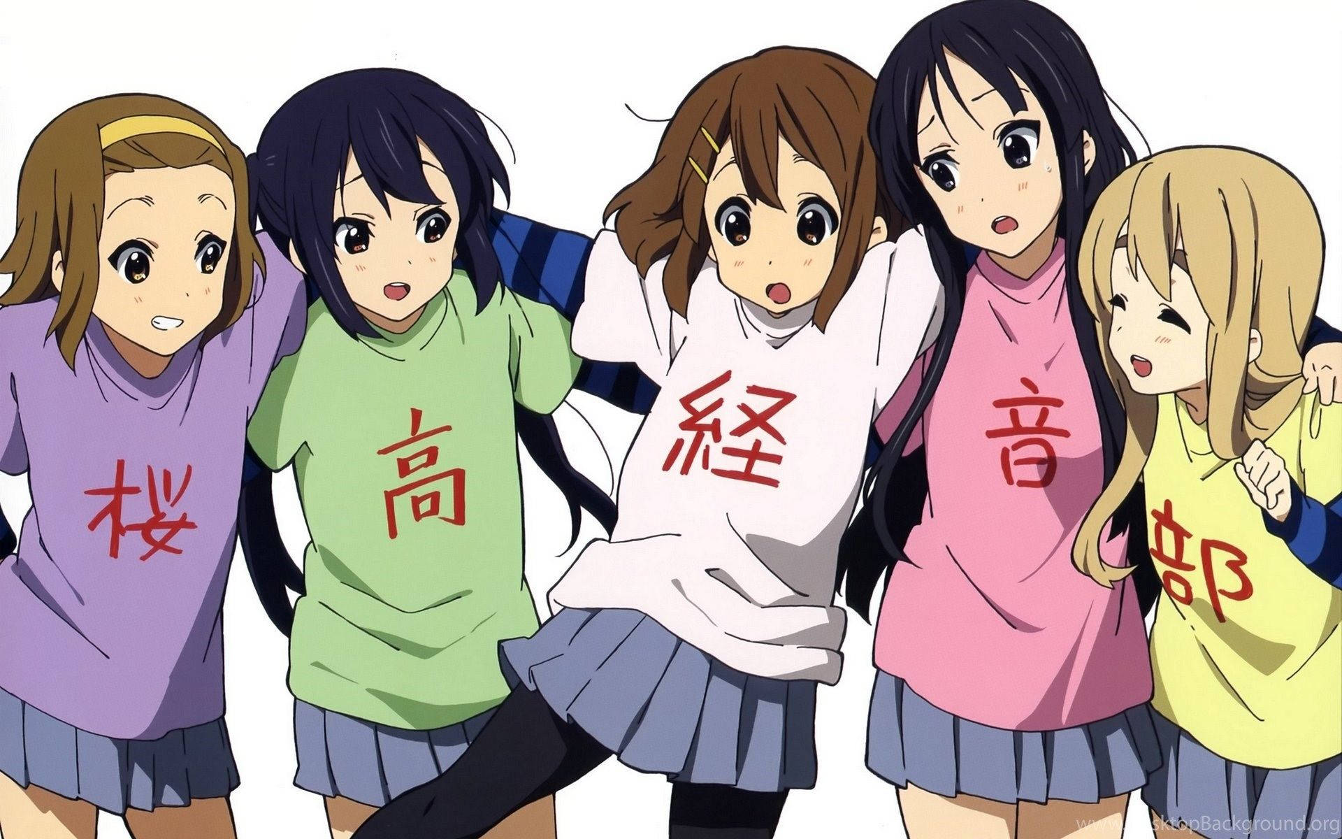 Kawaii аниме герои K-On! Тапет