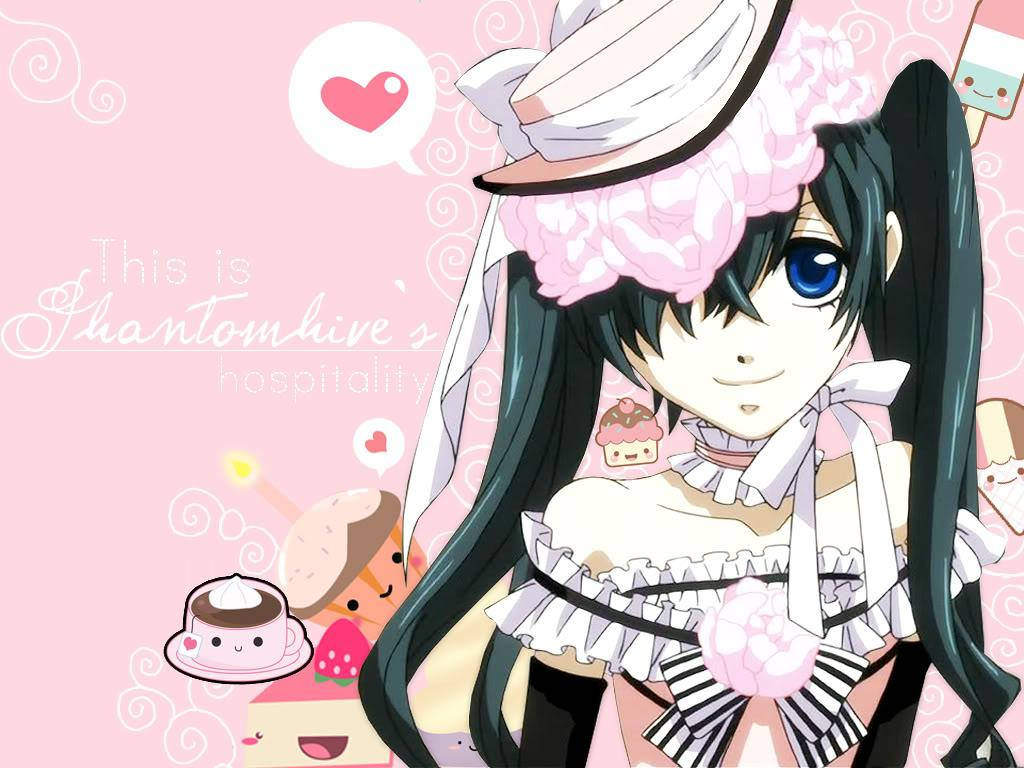 Kawaii аниме момиче Сайъл Фантомхайв Тапет