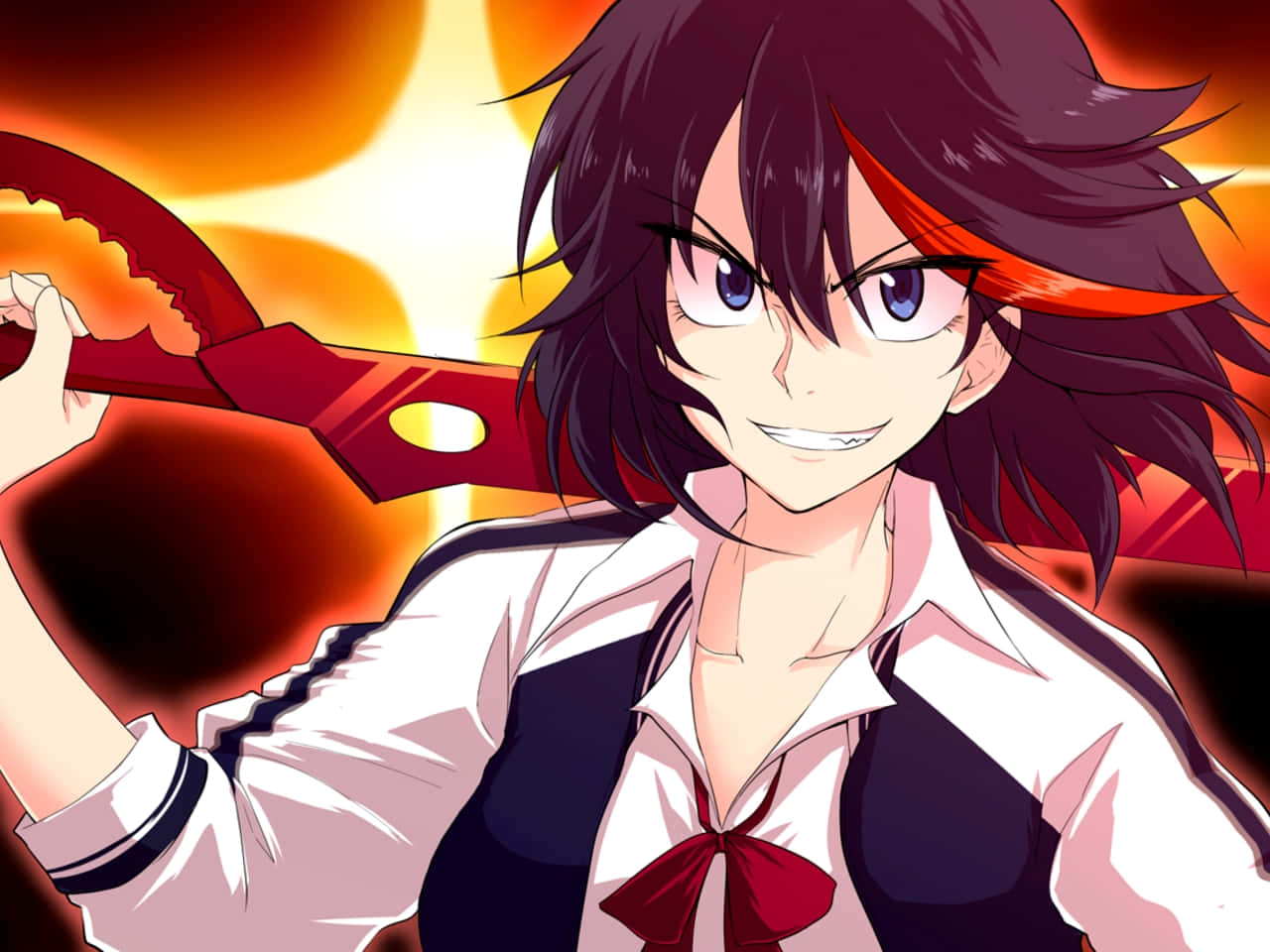 Kill La Kill Риоко с ножница острие снимка Тапет