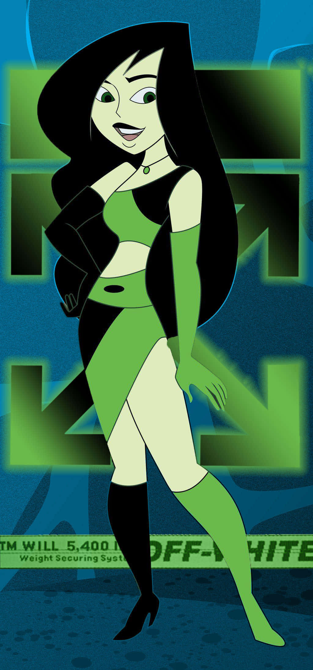 Kim Possible Shego Off White iPhone Тапет