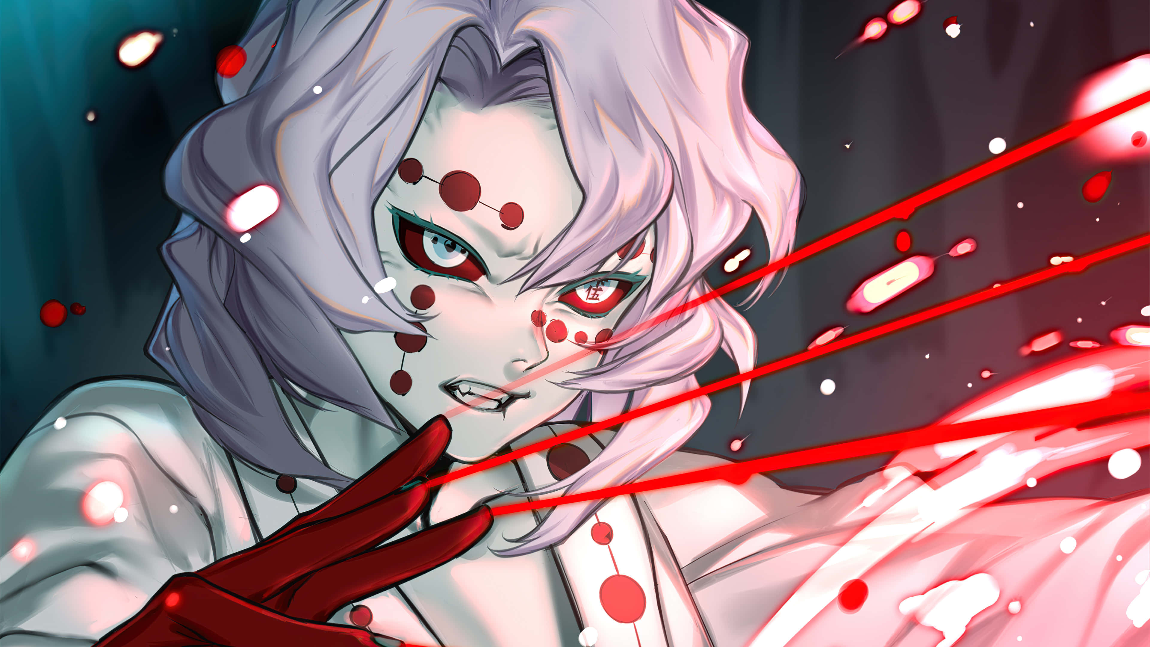 Снимка на демон Руи от Kimetsu No Yaiba Тапет