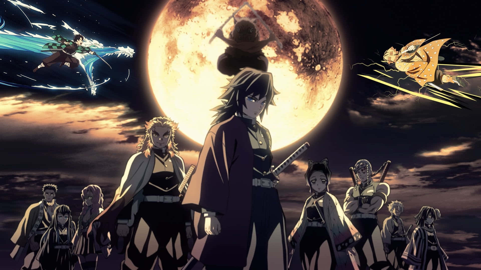 Kimetsu No Yaiba Demon Slayer Аниме Хашири Тапет