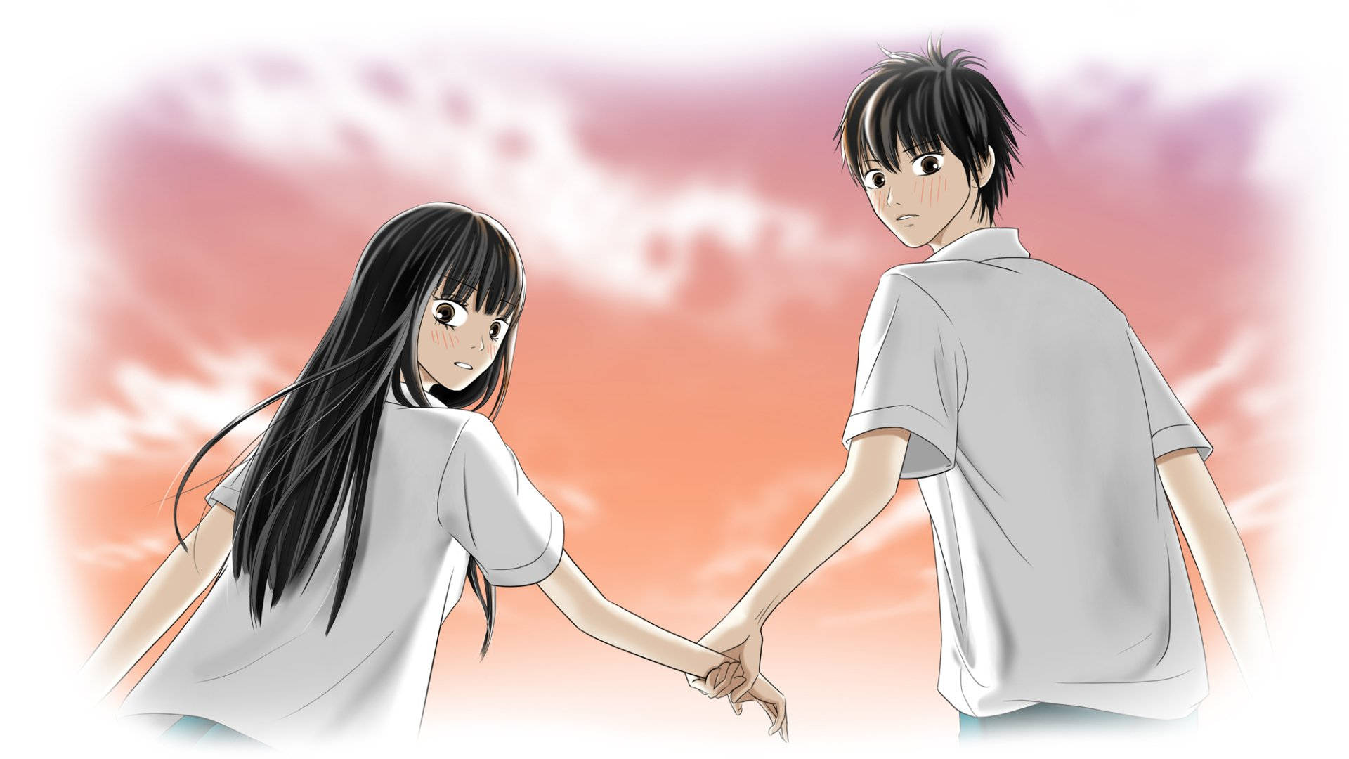 Аниме двойка: Момент на любов, уловен от Kimi ni Todoke Тапет