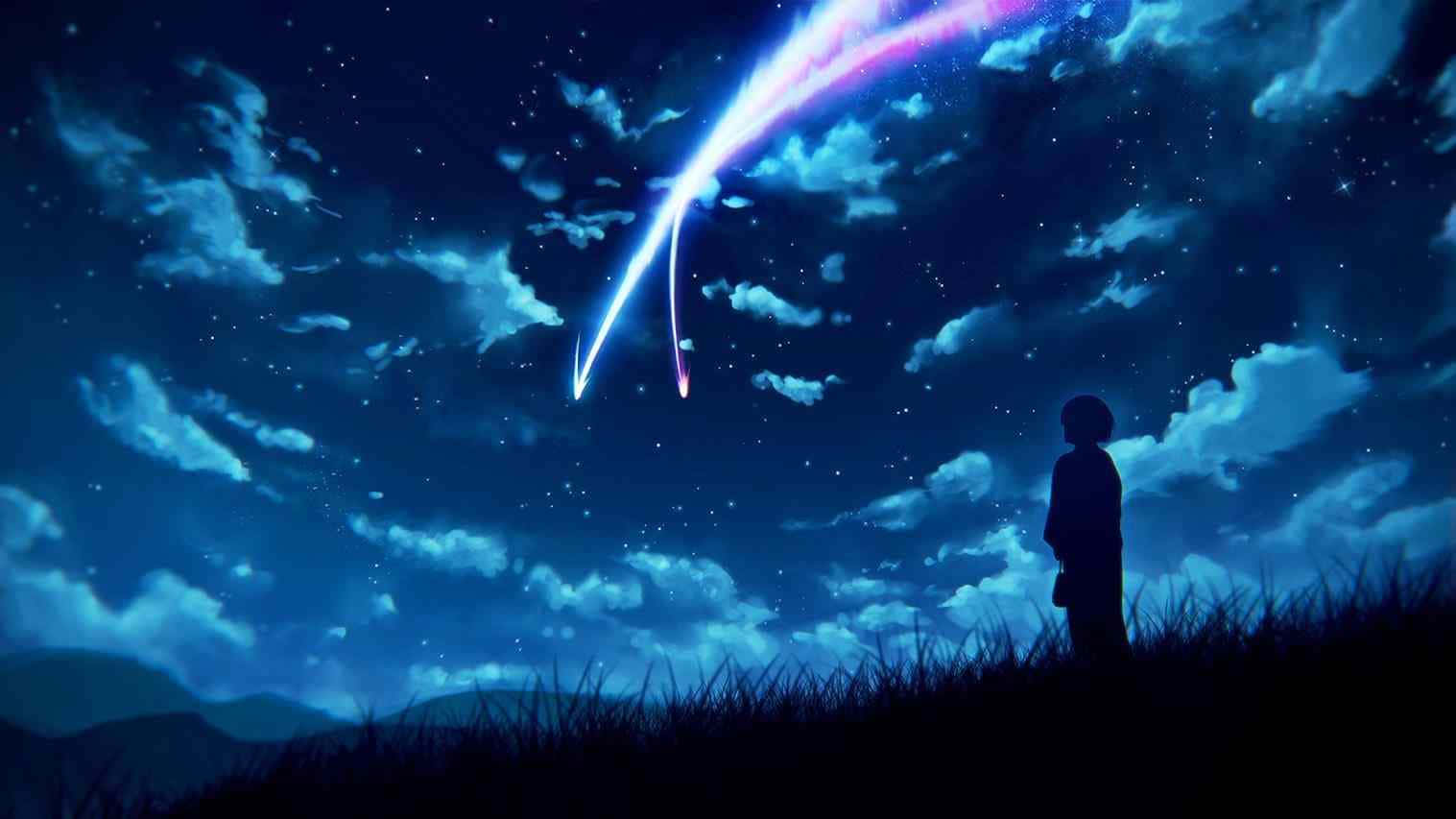 Син аниме тапет от „Kimi no Na wa“ Тапет
