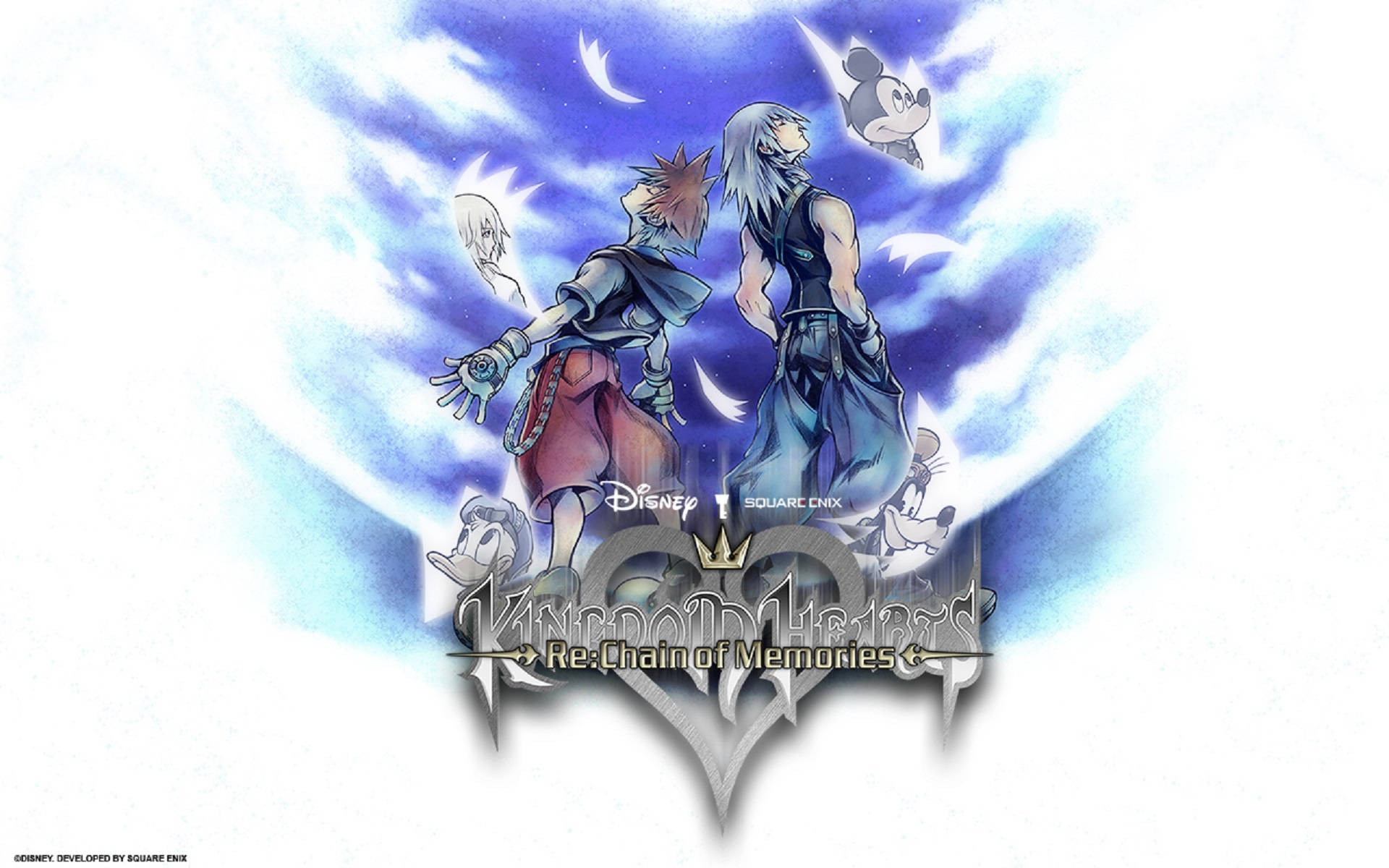 Очарователни герои с логото на Kingdom Heart Тапет