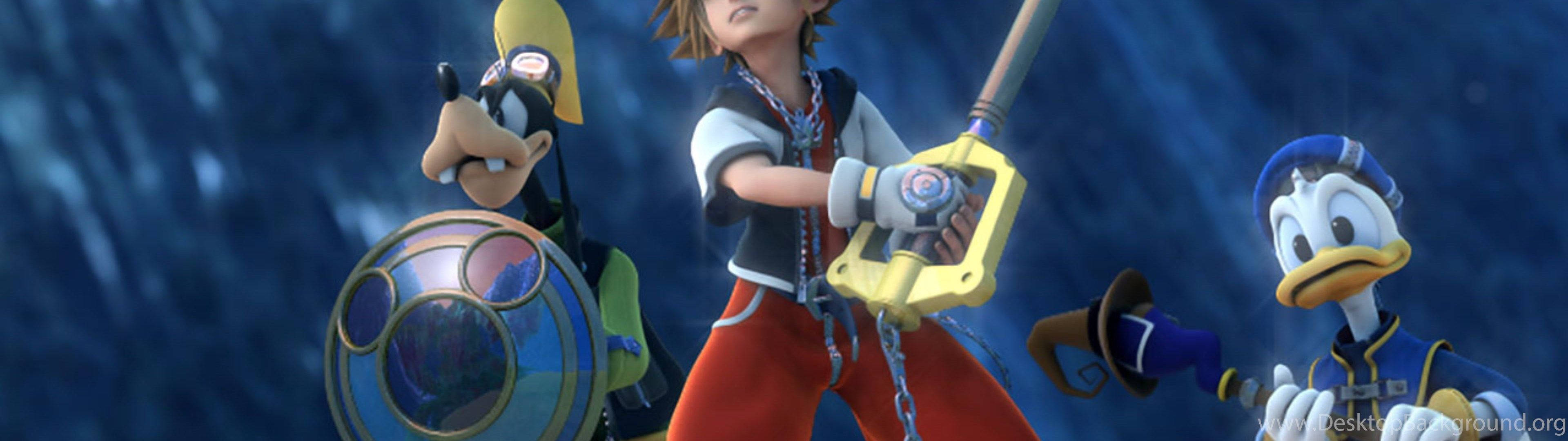 Открий свят приключения с Сора, Доналд Дак и Гуфи в Kingdom Hearts 3 Тапет