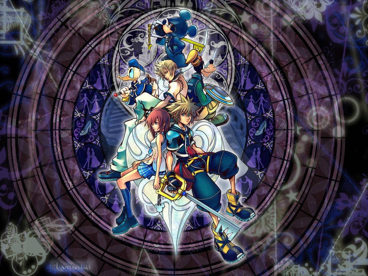 Красиво лого на Kingdom Hearts Тапет