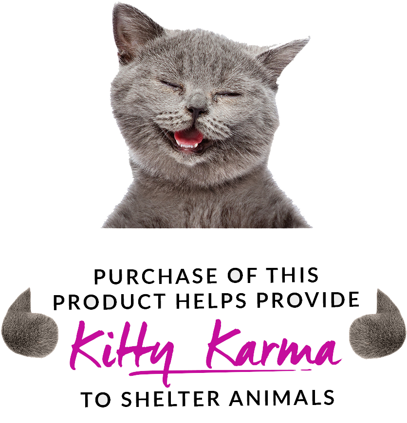 Усмихнат котарак за реклама на Kitty Karma Тапет