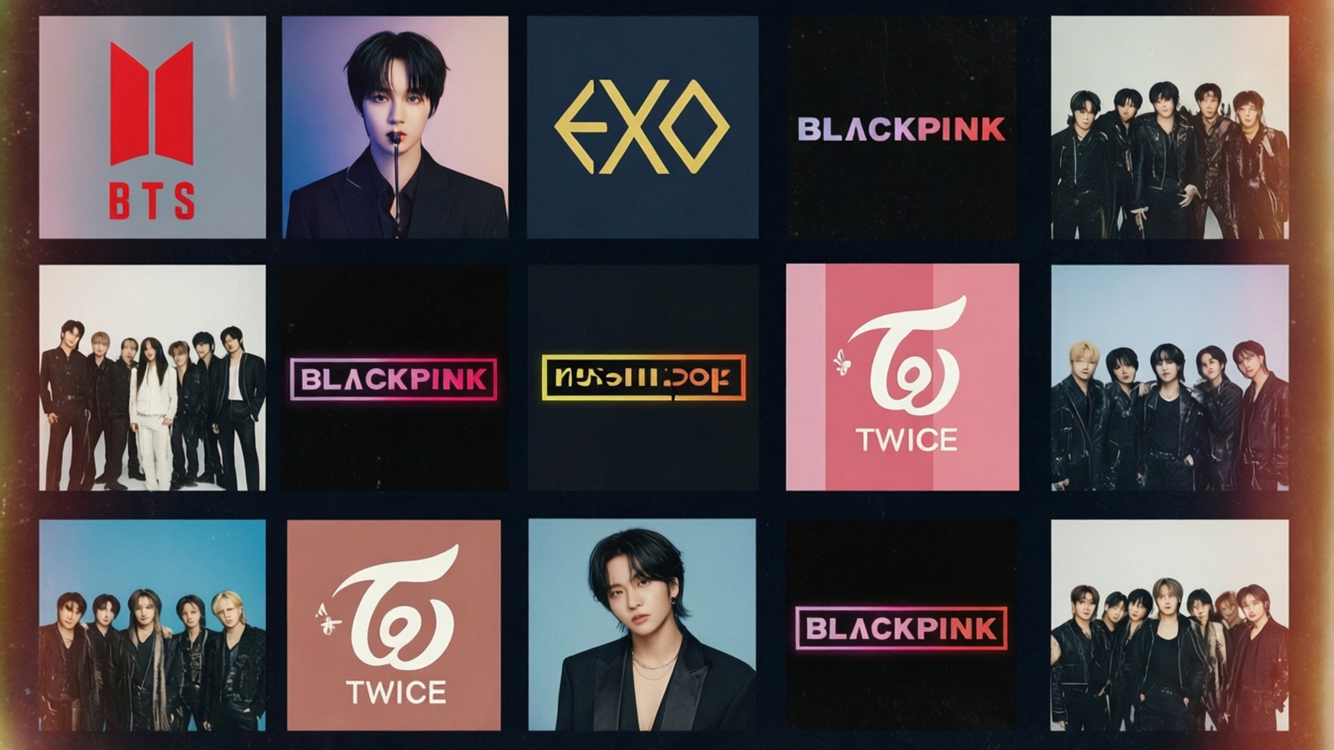 Коллаж от Kpop албуми Тапет