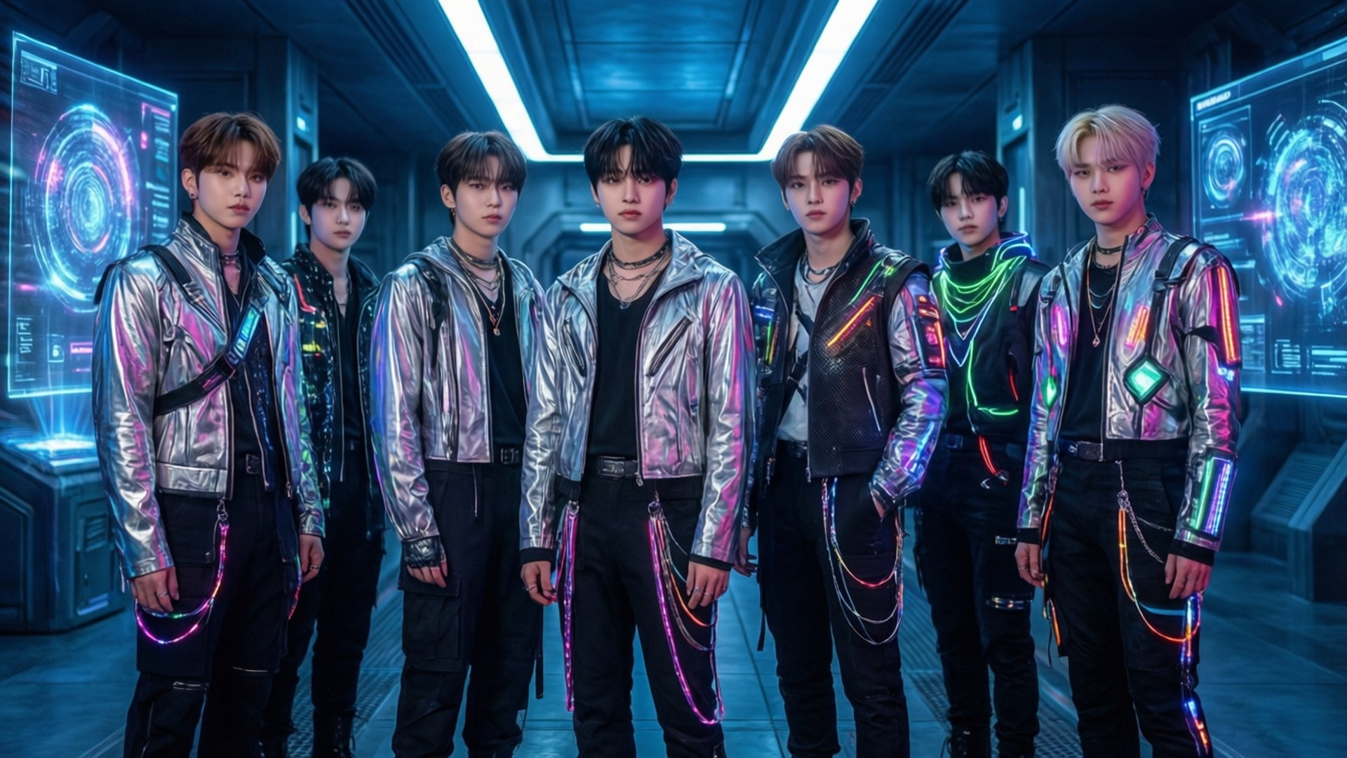 Футуристичен Kpop Cyberpunk Тапет