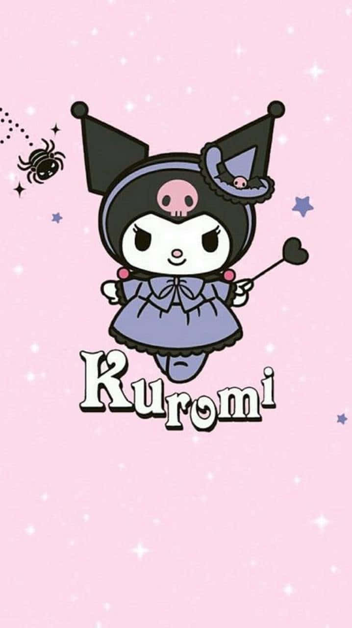 Kuromi iPhone Вещица Лилаво Тапет