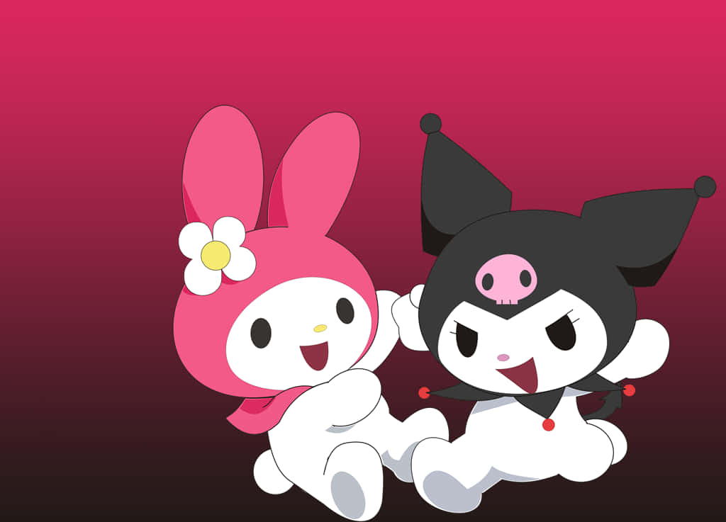 Kuromi и My Melody за работен плот Тапет