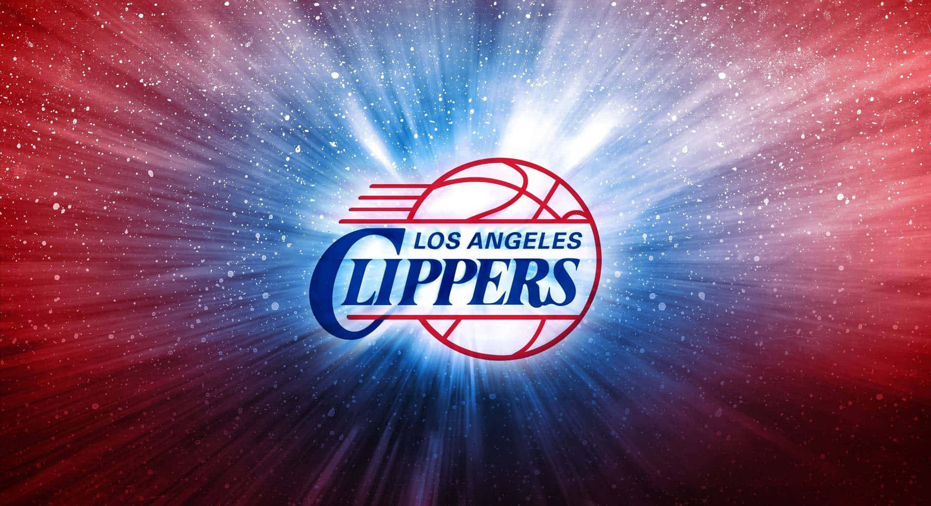 Лого на LA Clippers, осветено сред звездна галактика Тапет