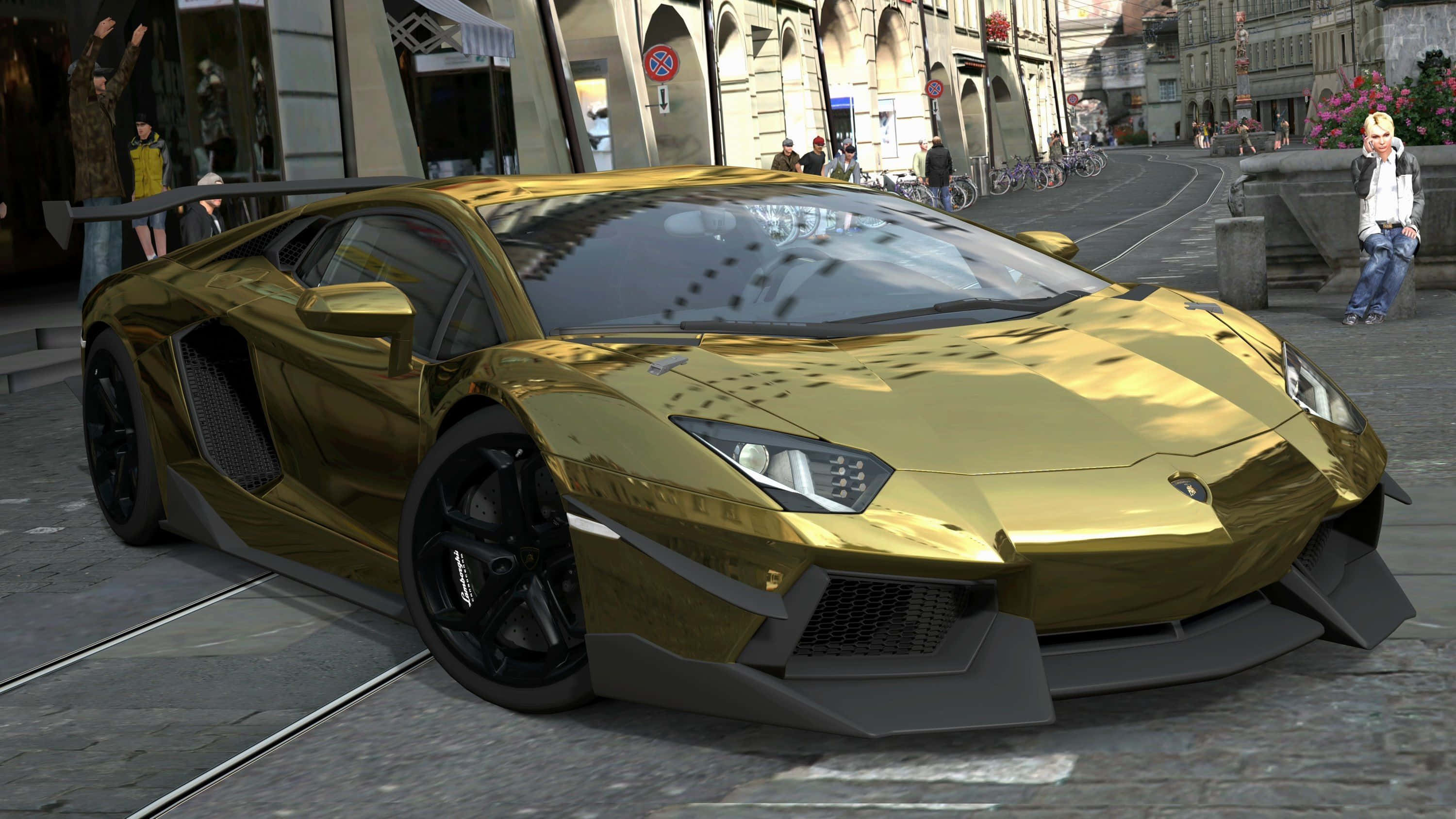 Златен Lamborghini Тапет