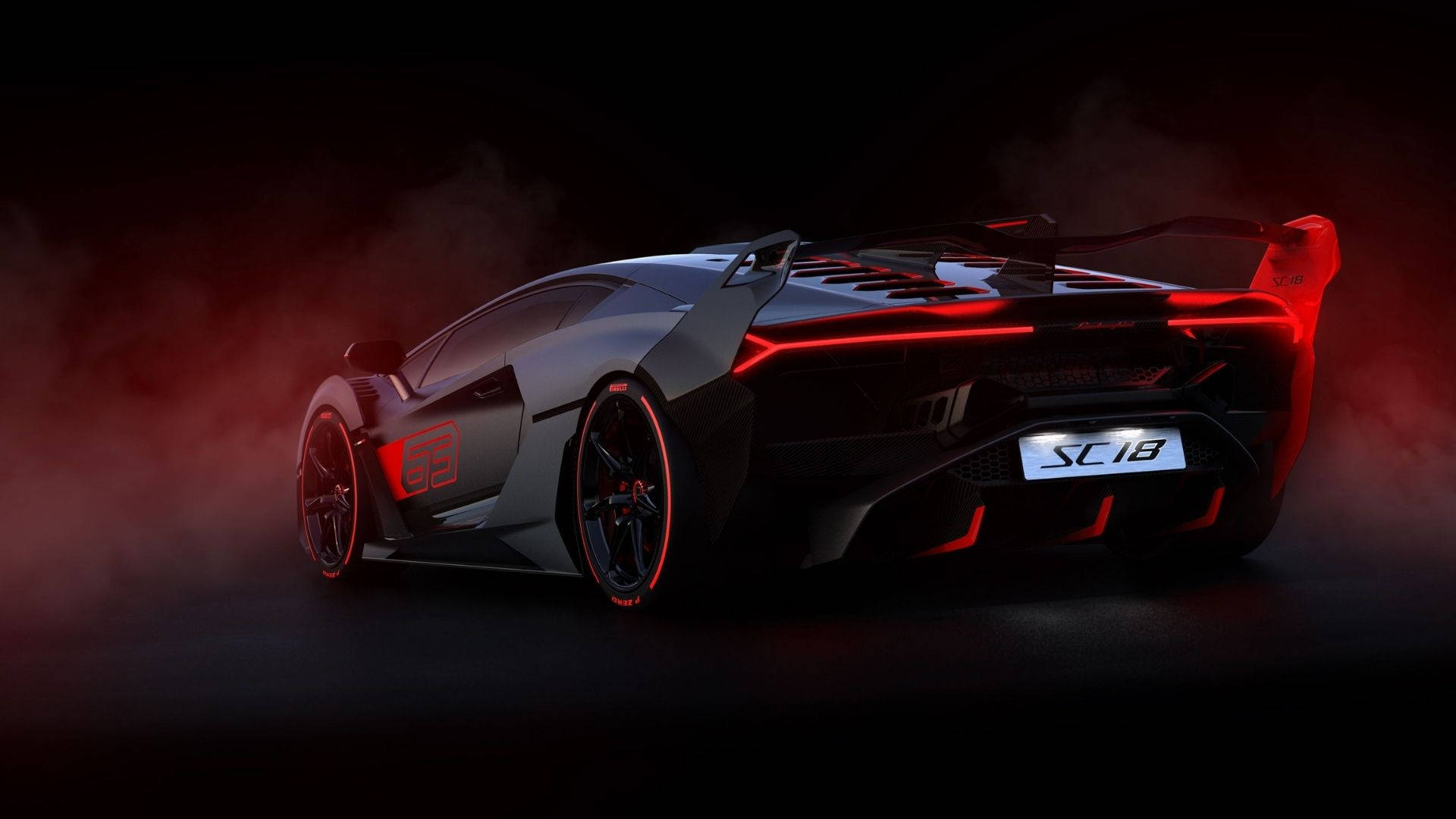 Lamborghini Aventador отзад Тапет