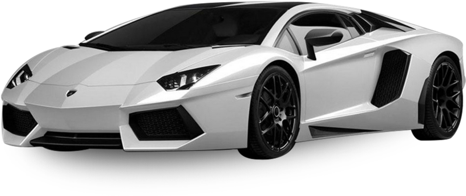 Бял Lamborghini Aventador отстрани Тапет