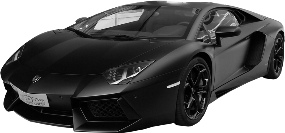 Черен Lamborghini Aventador отстрани Тапет