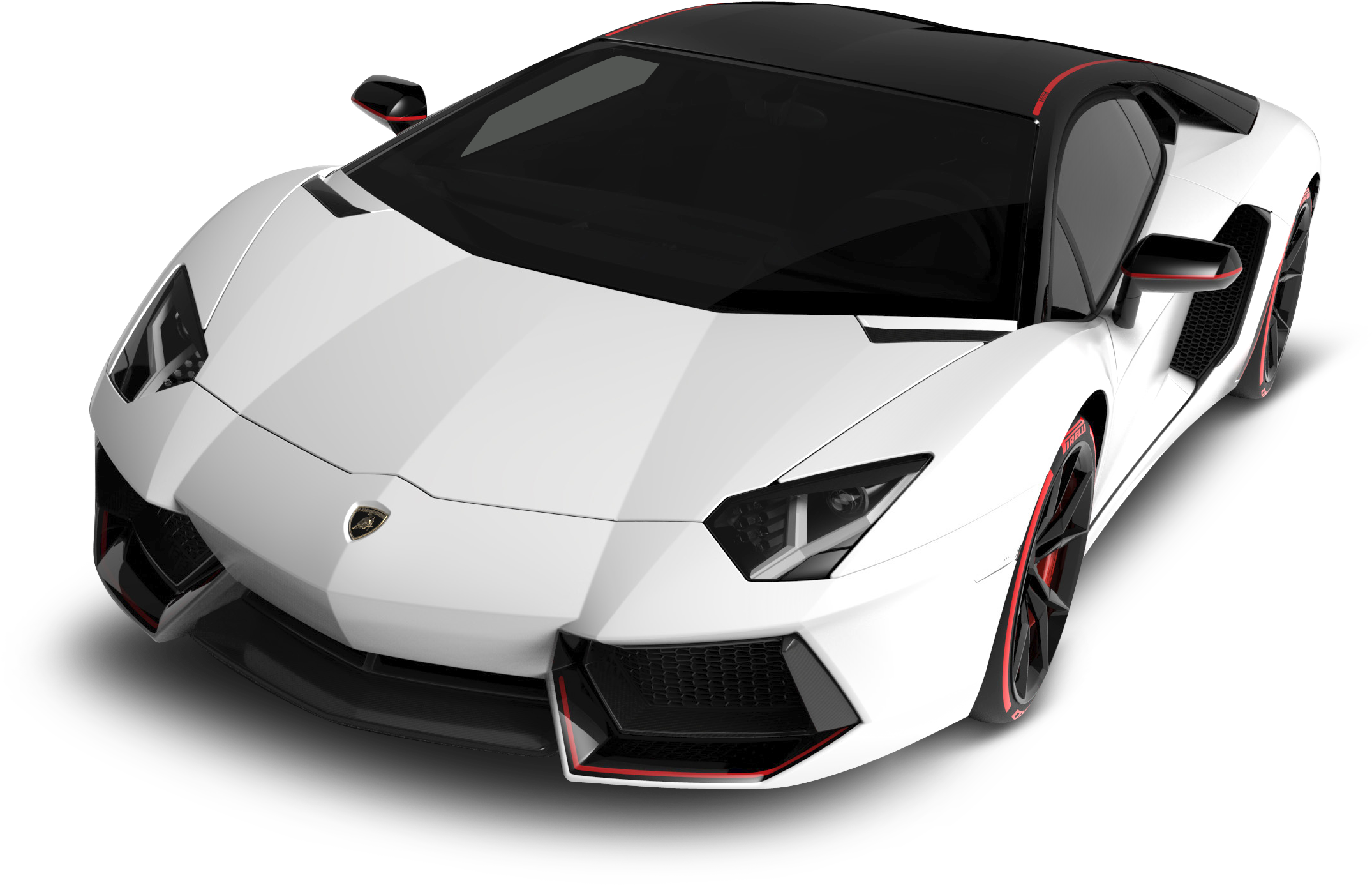 Бял Lamborghini Aventador S V J под ъгъл Тапет